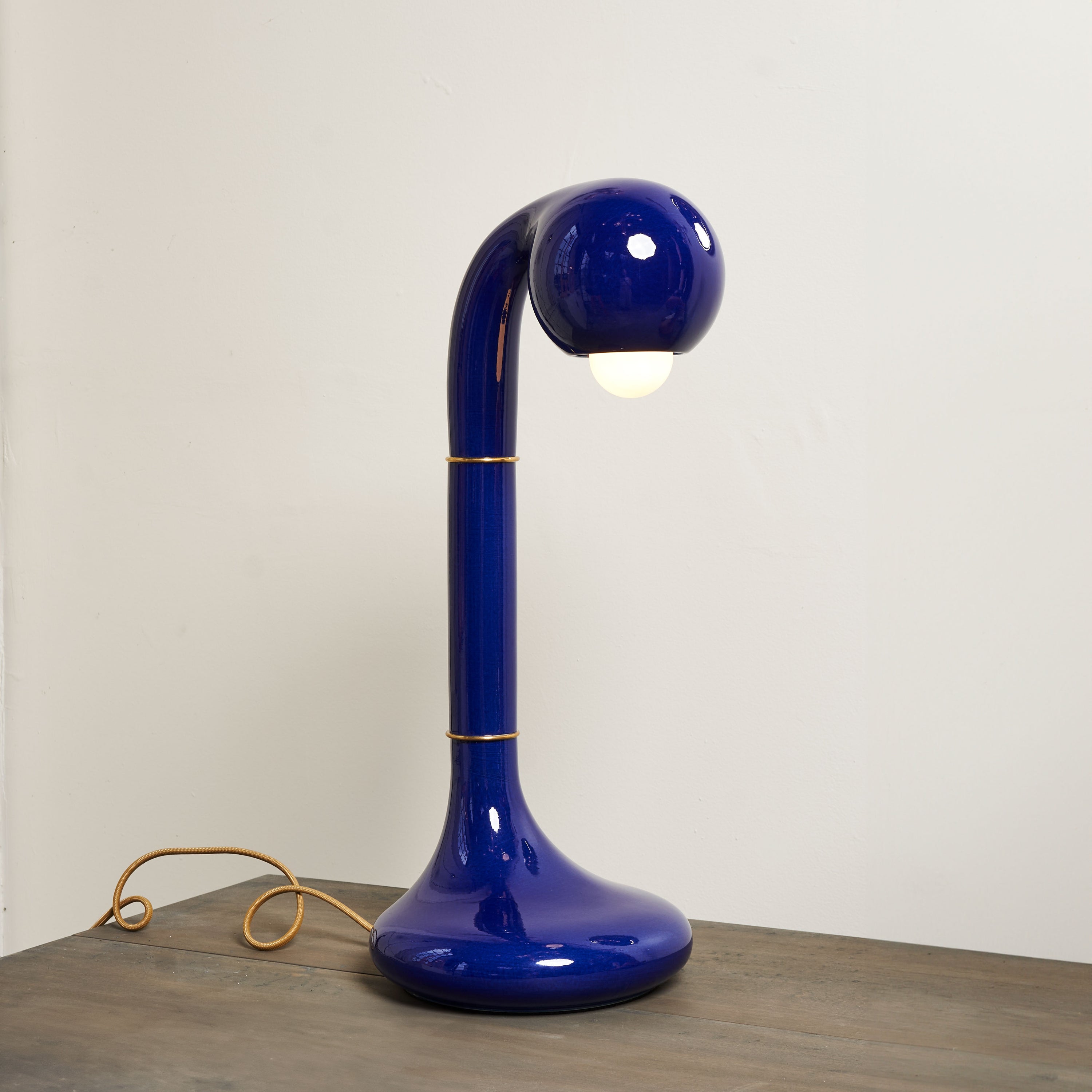 Gloss Cobalt Blue 18" TABLE LAMP