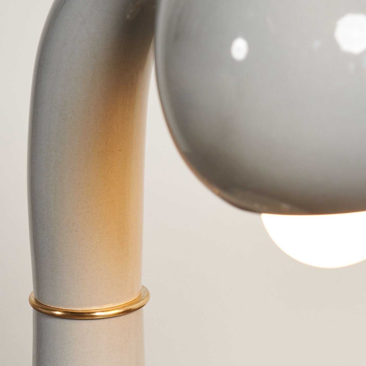 Gloss Moon Grey 12” TABLE LAMP