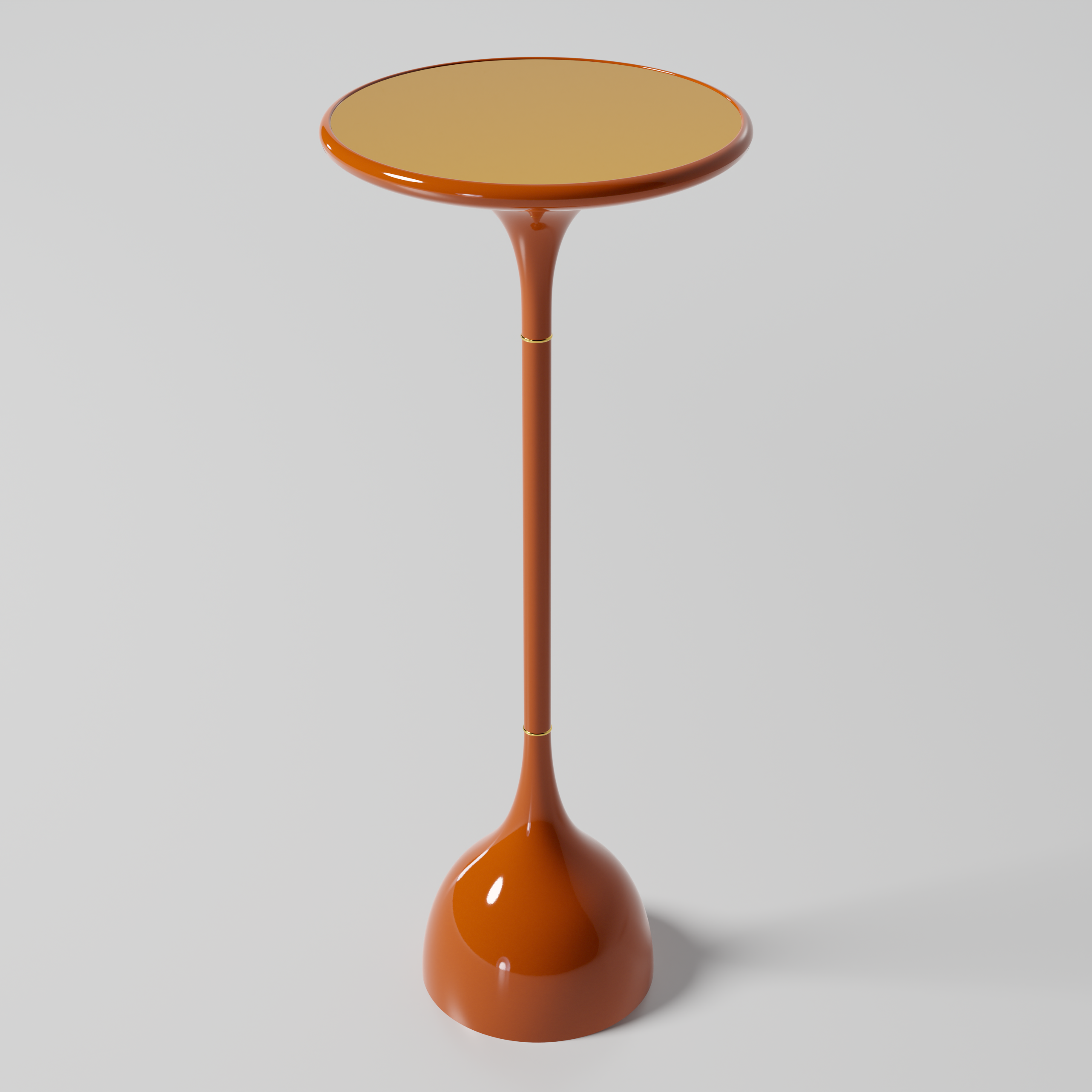 GLOSS BURNT ORANGE END TABLE 14" x 30"
