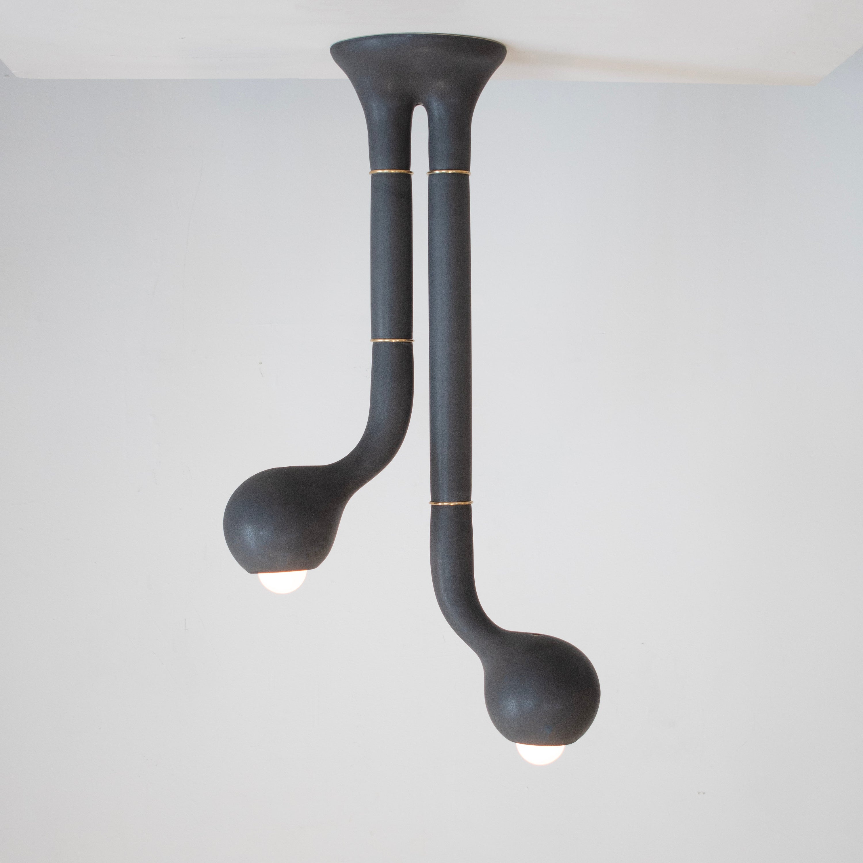 2 GLOBE CEILING LAMPS