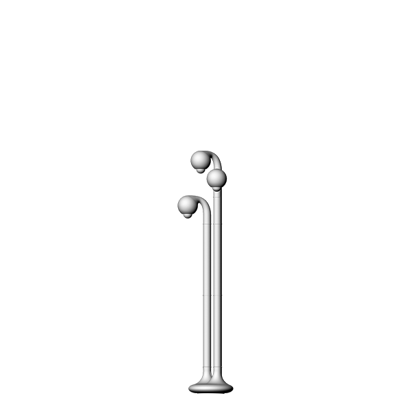 54" 3-GLOBE FLOOR LAMP