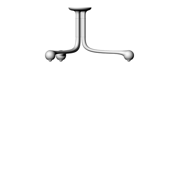 Palladium 3-GLOBE CHANDELIER 24" x 48"