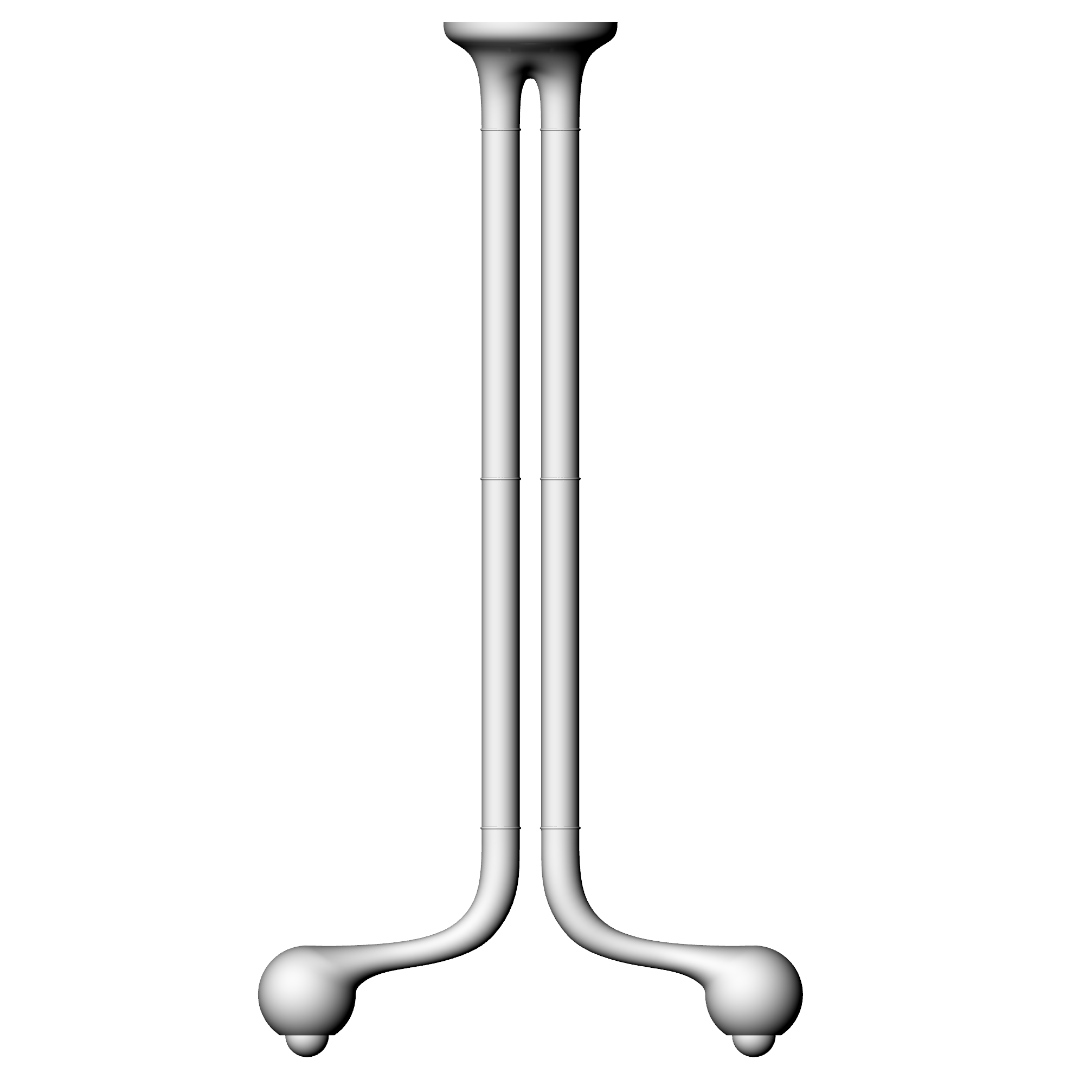 2-GLOBE CEILING LAMP 48" x 28"