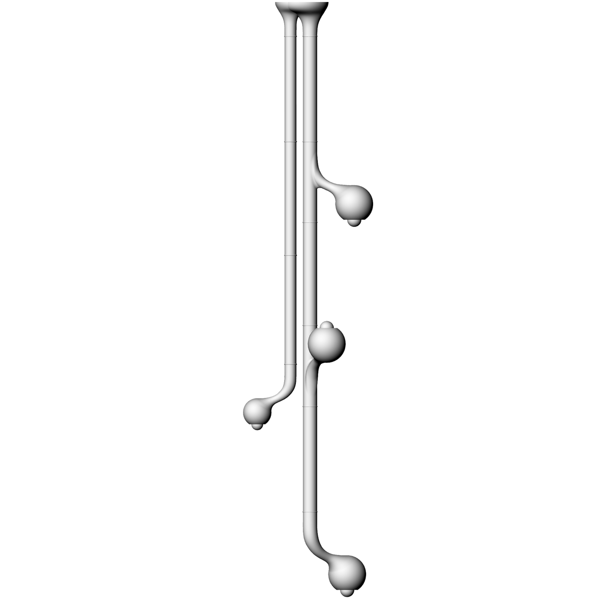 CHANDELIERS WITH 2 STEMS