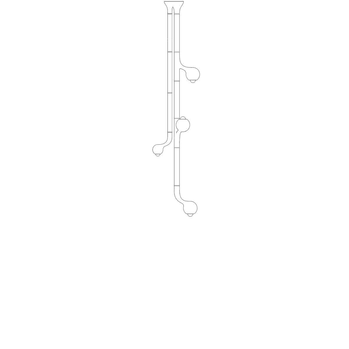 CHANDELIERS WITH 2 STEMS