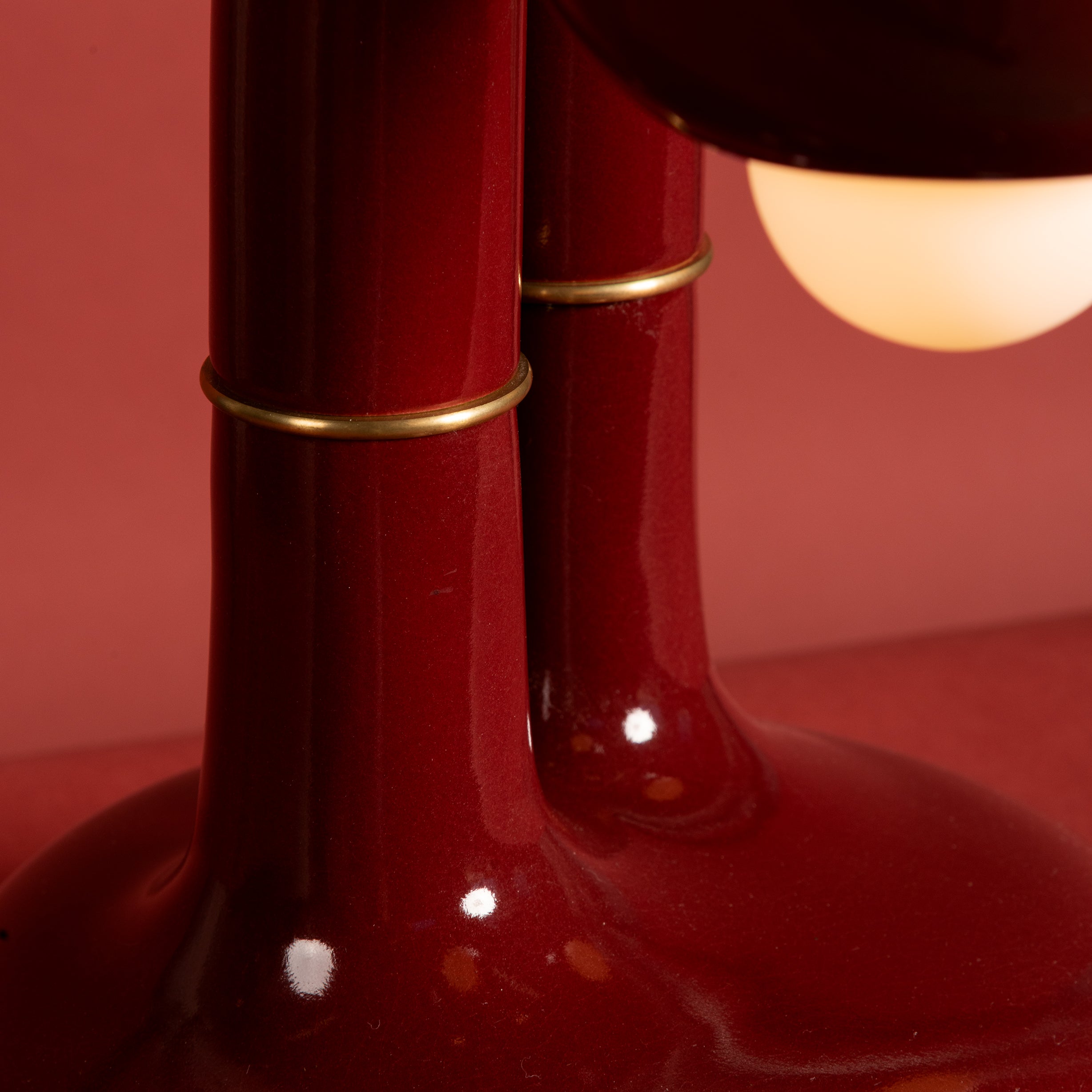 GLOSS BURGUNDY 12" 2-GLOBE TABLE LAMP (Copy)