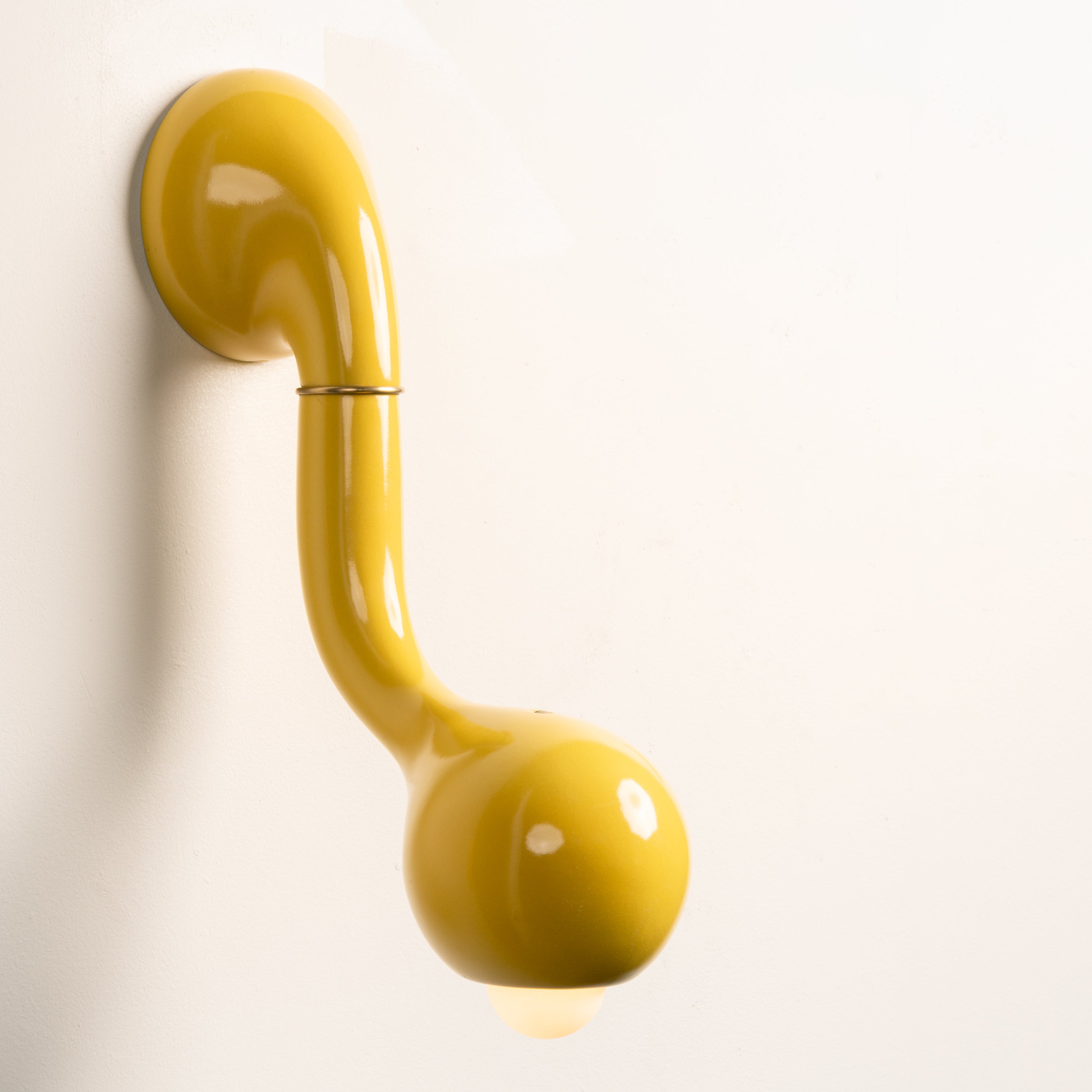 GLOSS YELLOW WALL SCONCE 15"