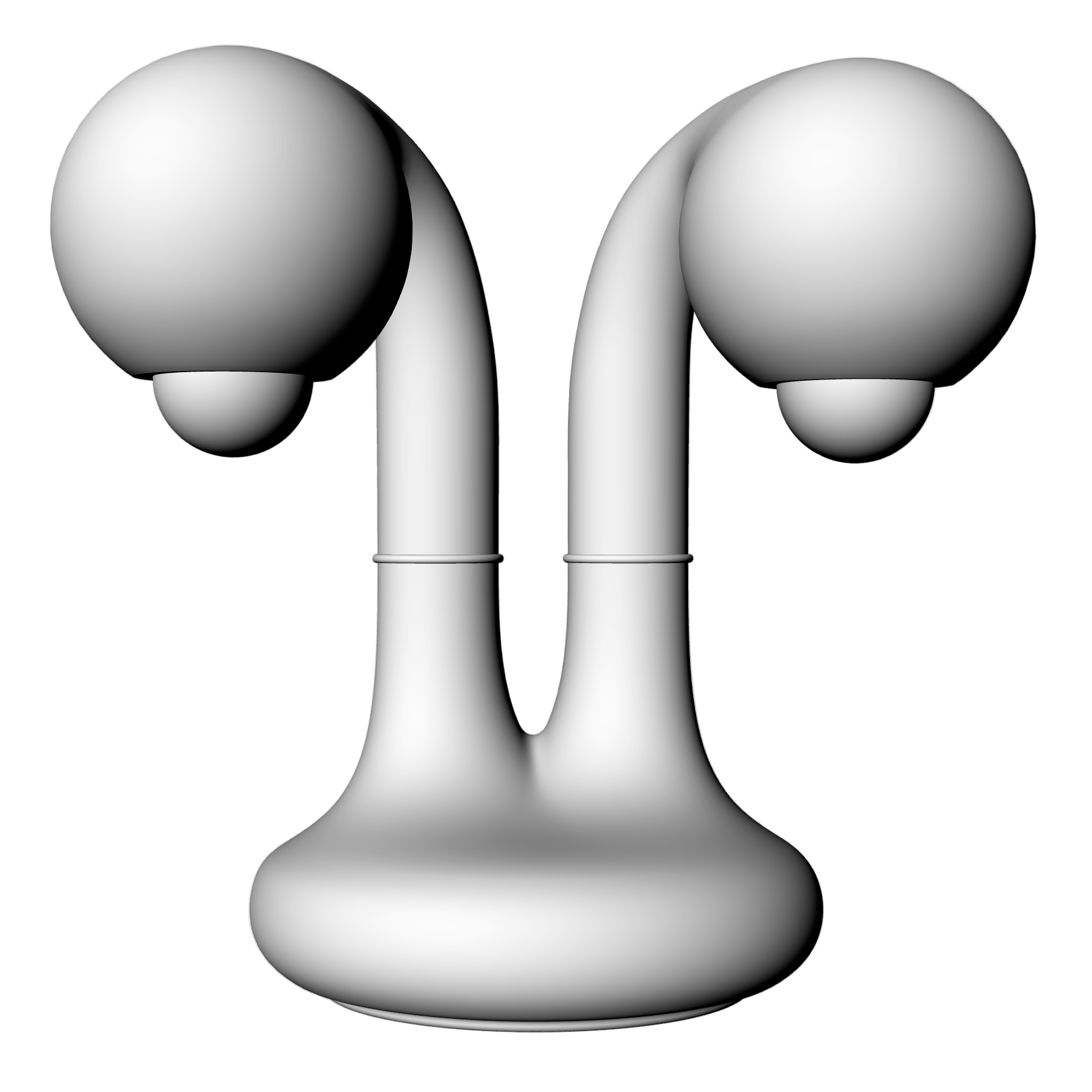 12" 2-GLOBE TABLE LAMP