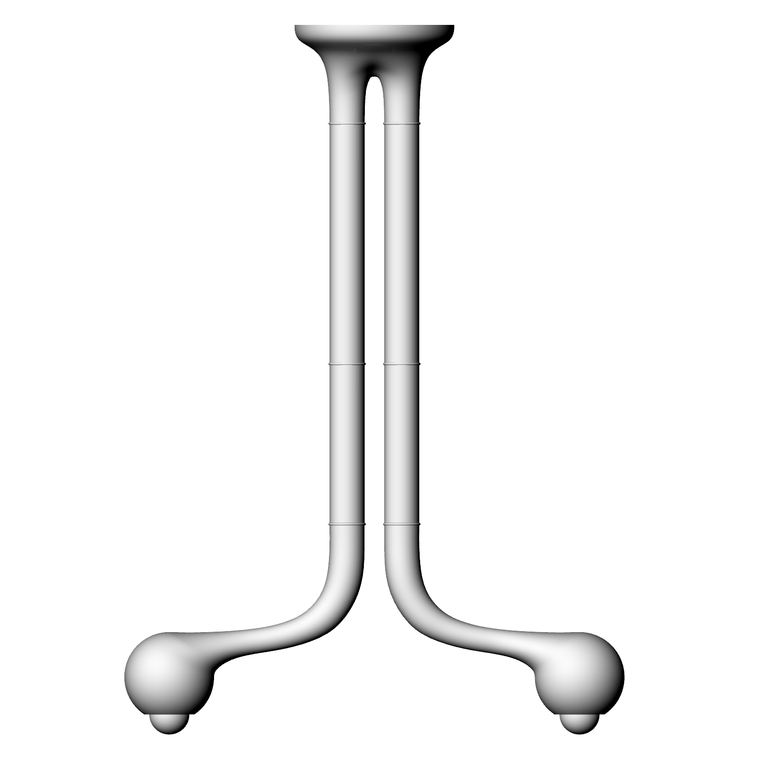 2-GLOBE CEILING LAMP 35" x 28"