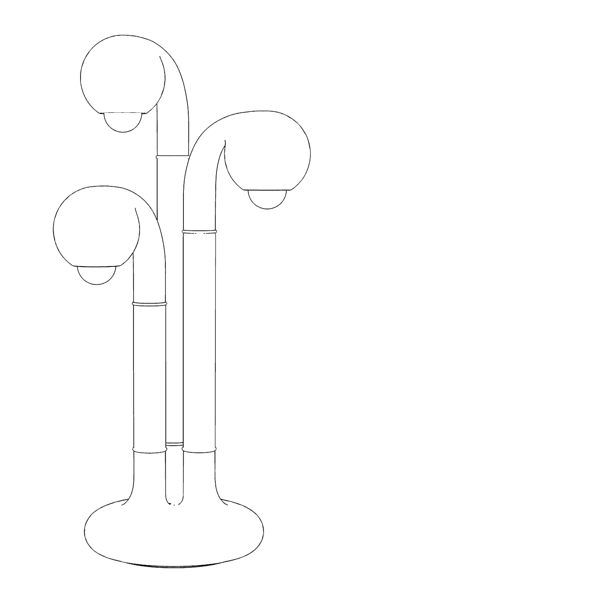 30” 3-GLOBE TABLE LAMP