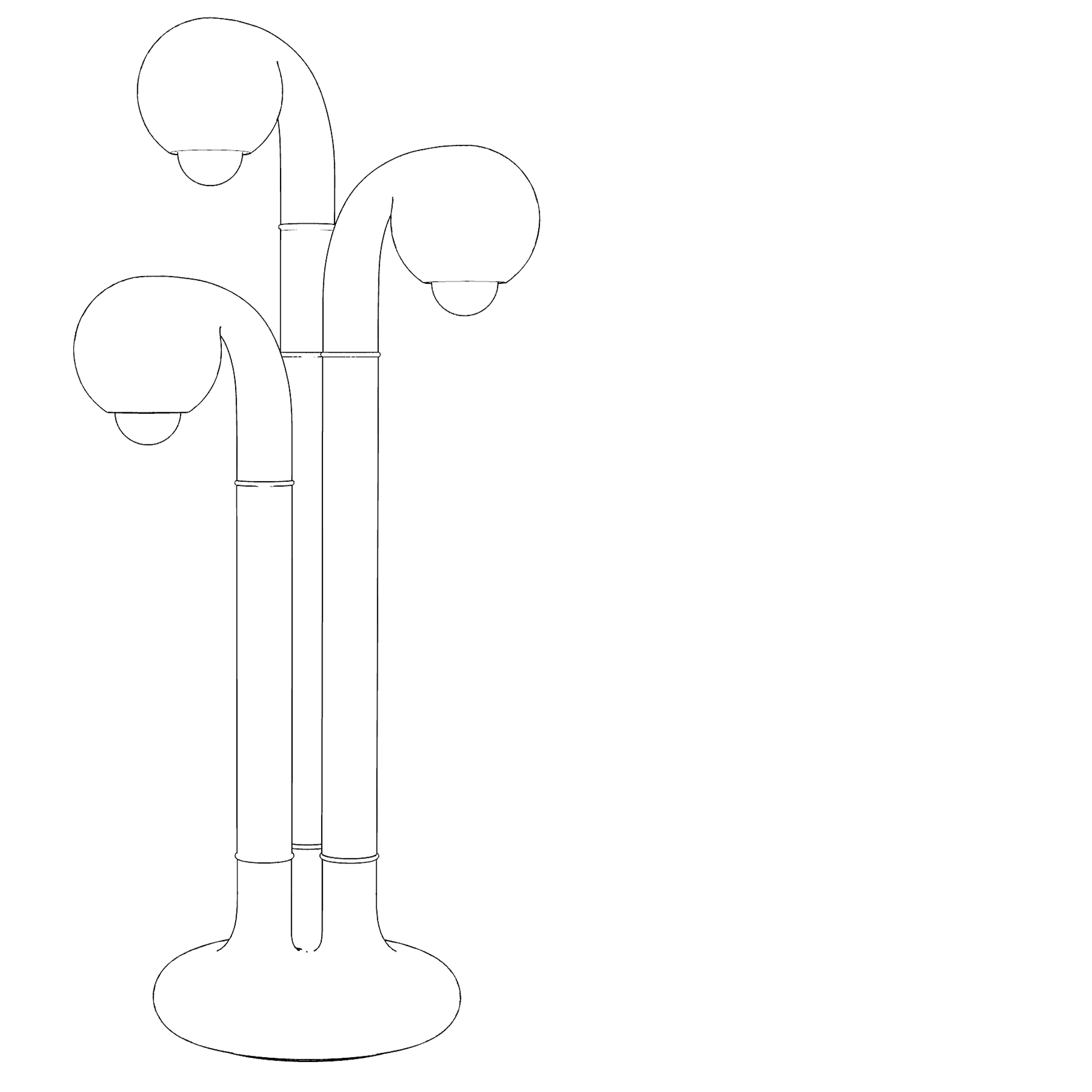 36” 3-GLOBE TABLE LAMP