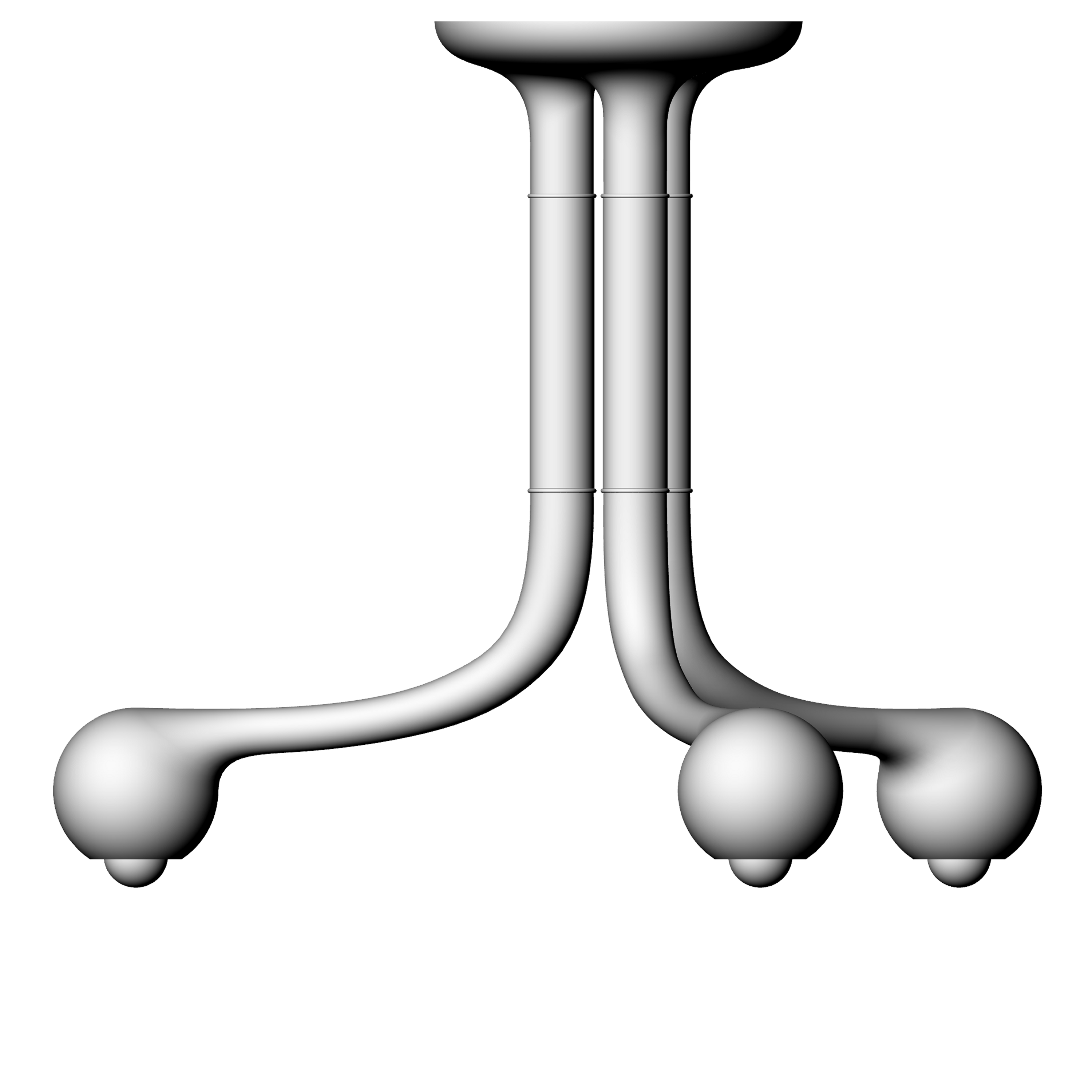 3-GLOBE CHANDELIER 24" x 28"