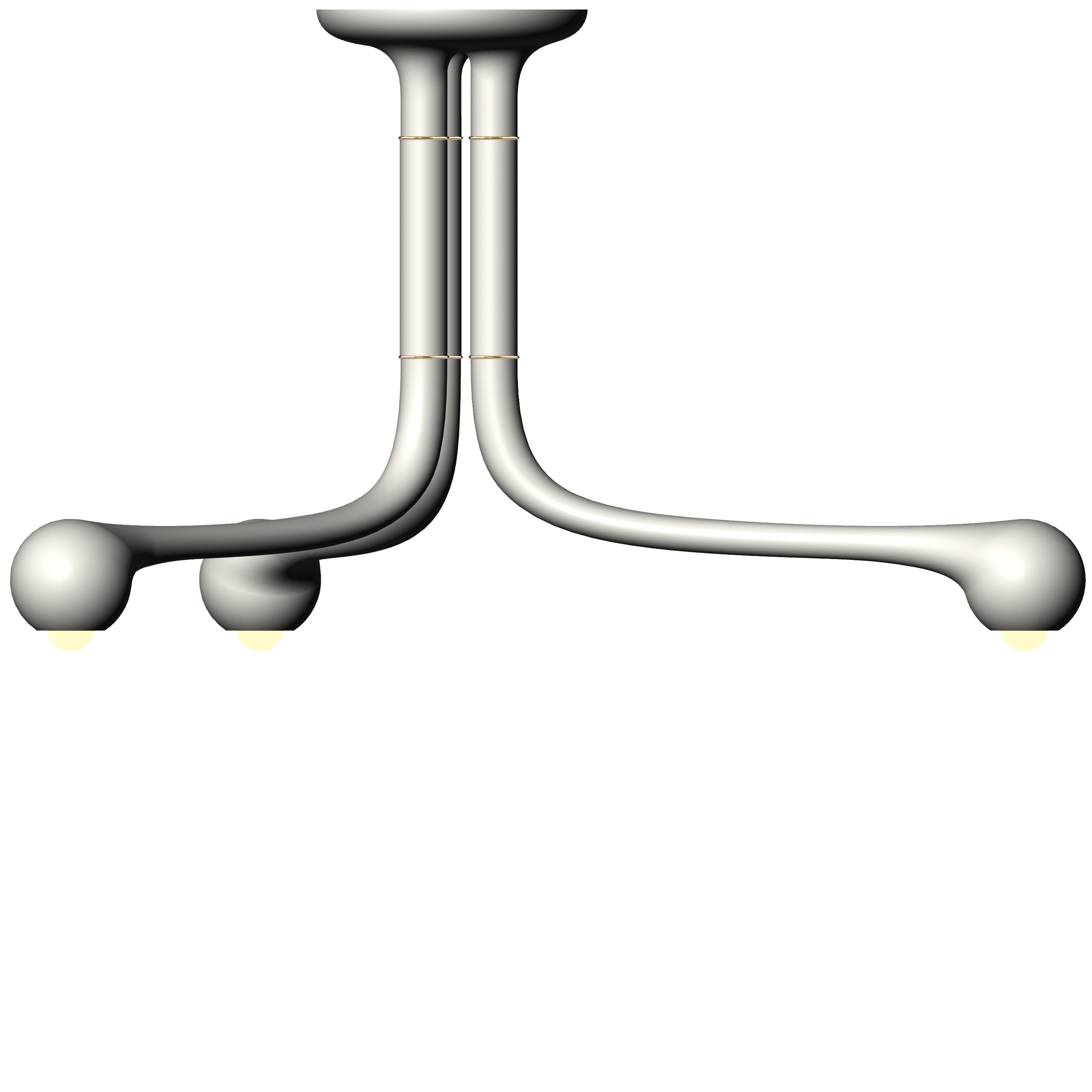 3-GLOBE CHANDELIER 24" x 48"