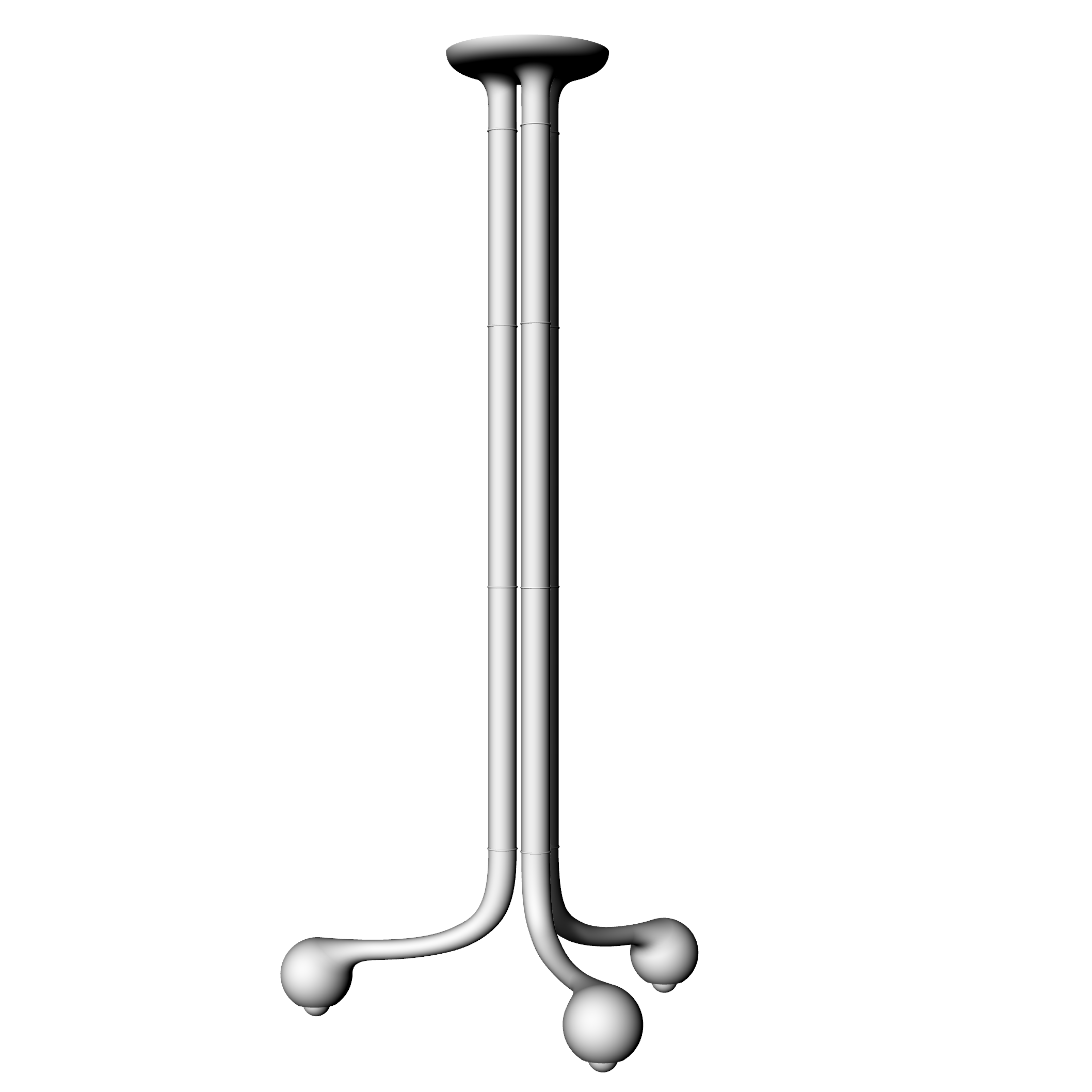 3-GLOBE CHANDELIER 60" x 28"