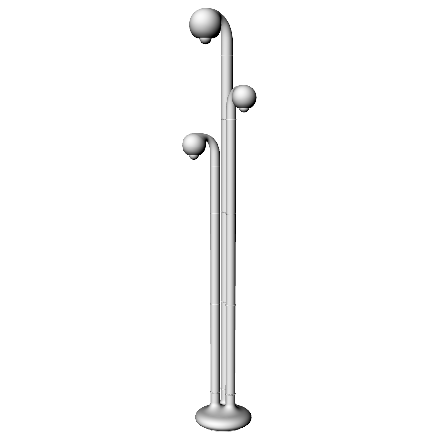 108" 3-GLOBE FLOOR LAMP