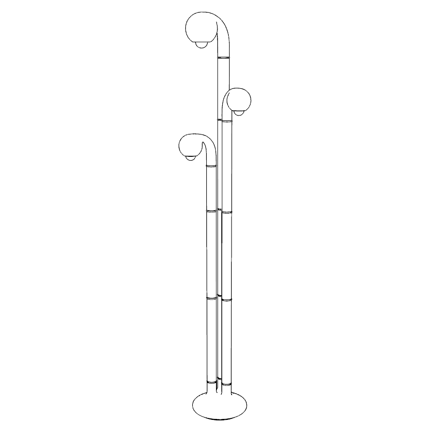 108" 3-GLOBE FLOOR LAMP