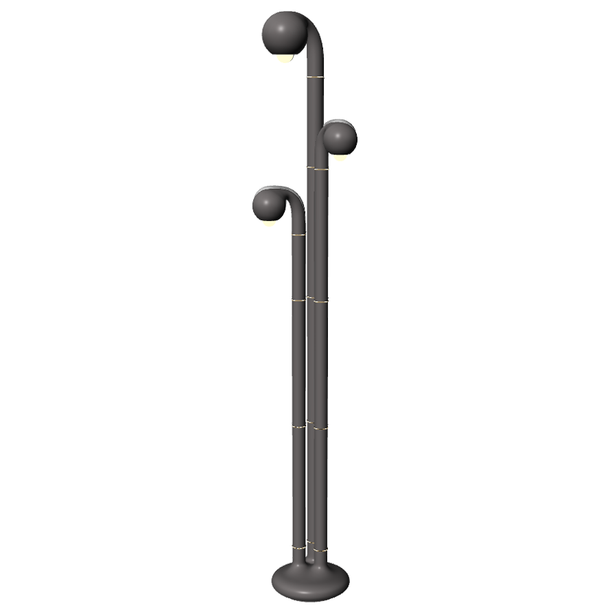 108" 3-GLOBE FLOOR LAMP