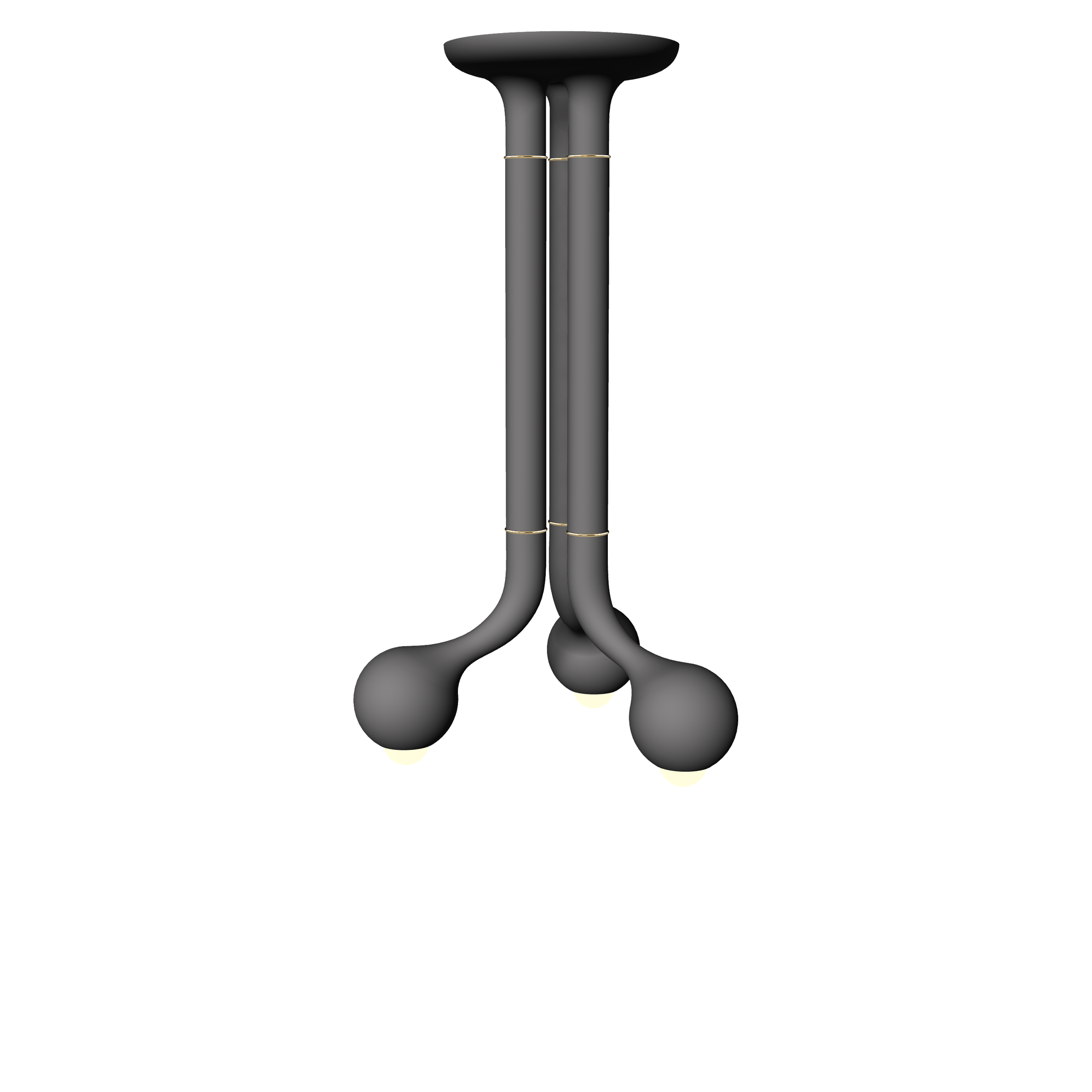 3-GLOBE CHANDELIER WITH 17" SPREAD