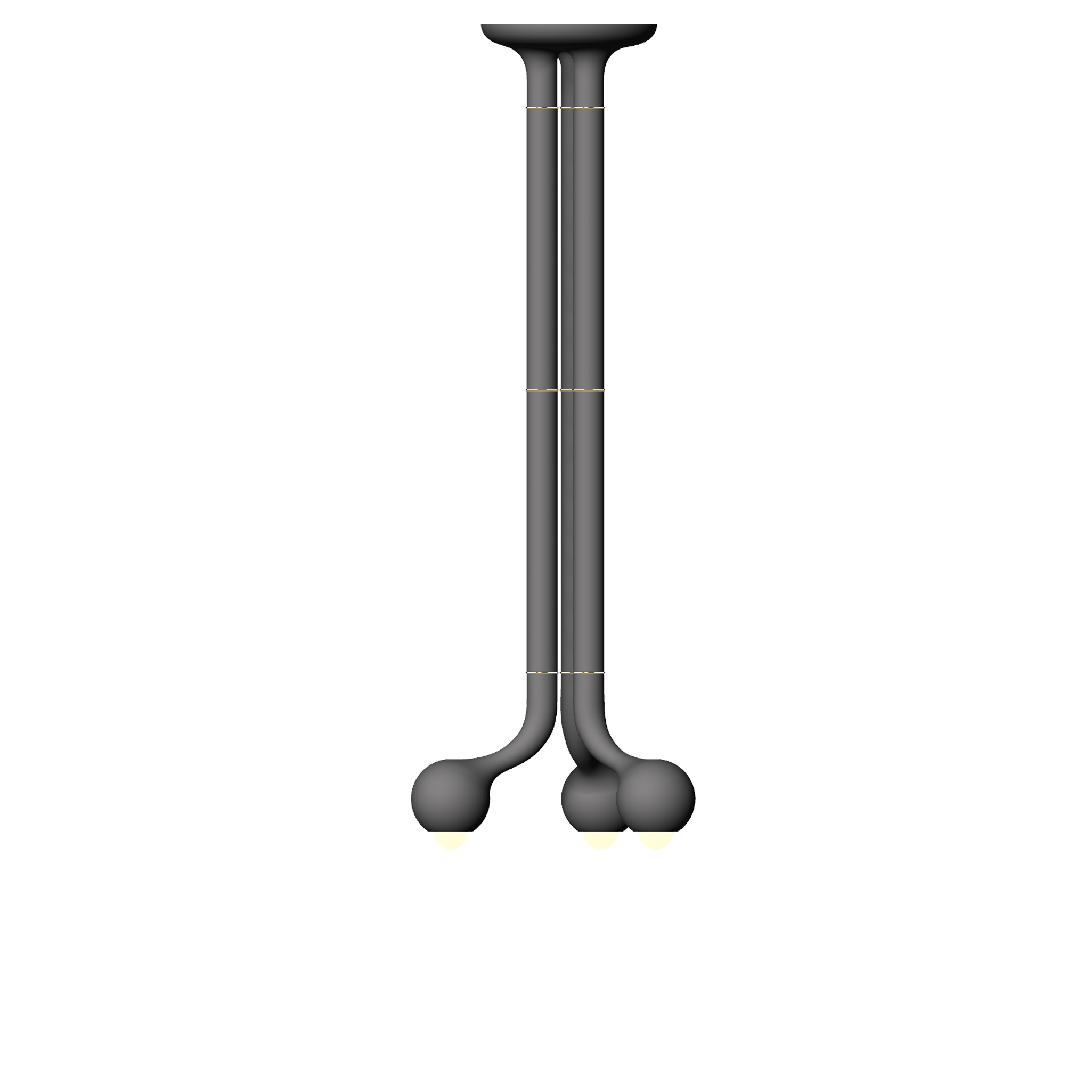 3-GLOBE CHANDELIER WITH 17" SPREAD