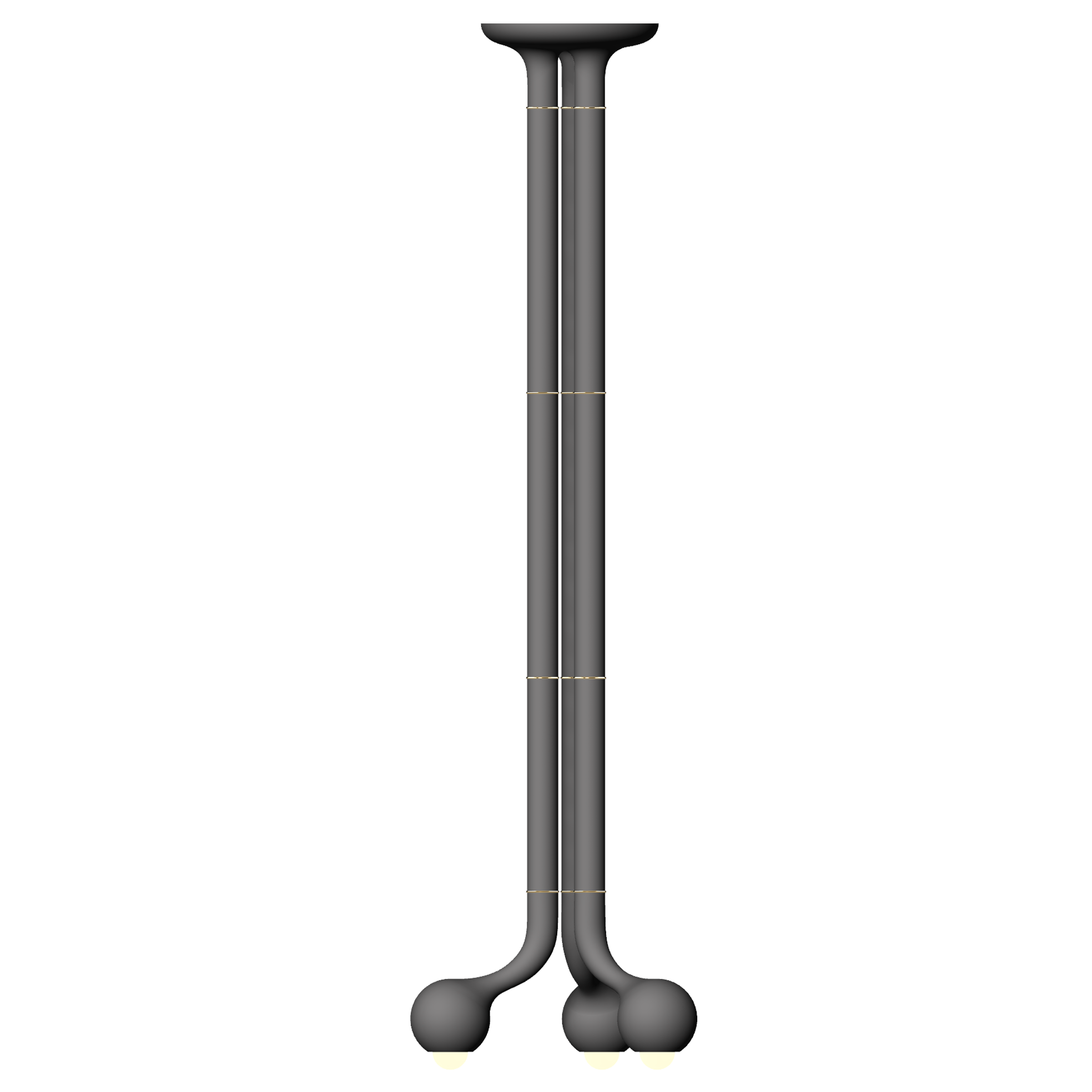 3-GLOBE CHANDELIER WITH 17" SPREAD