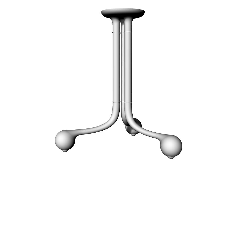 3-GLOBE CHANDELIER 32" x 28"