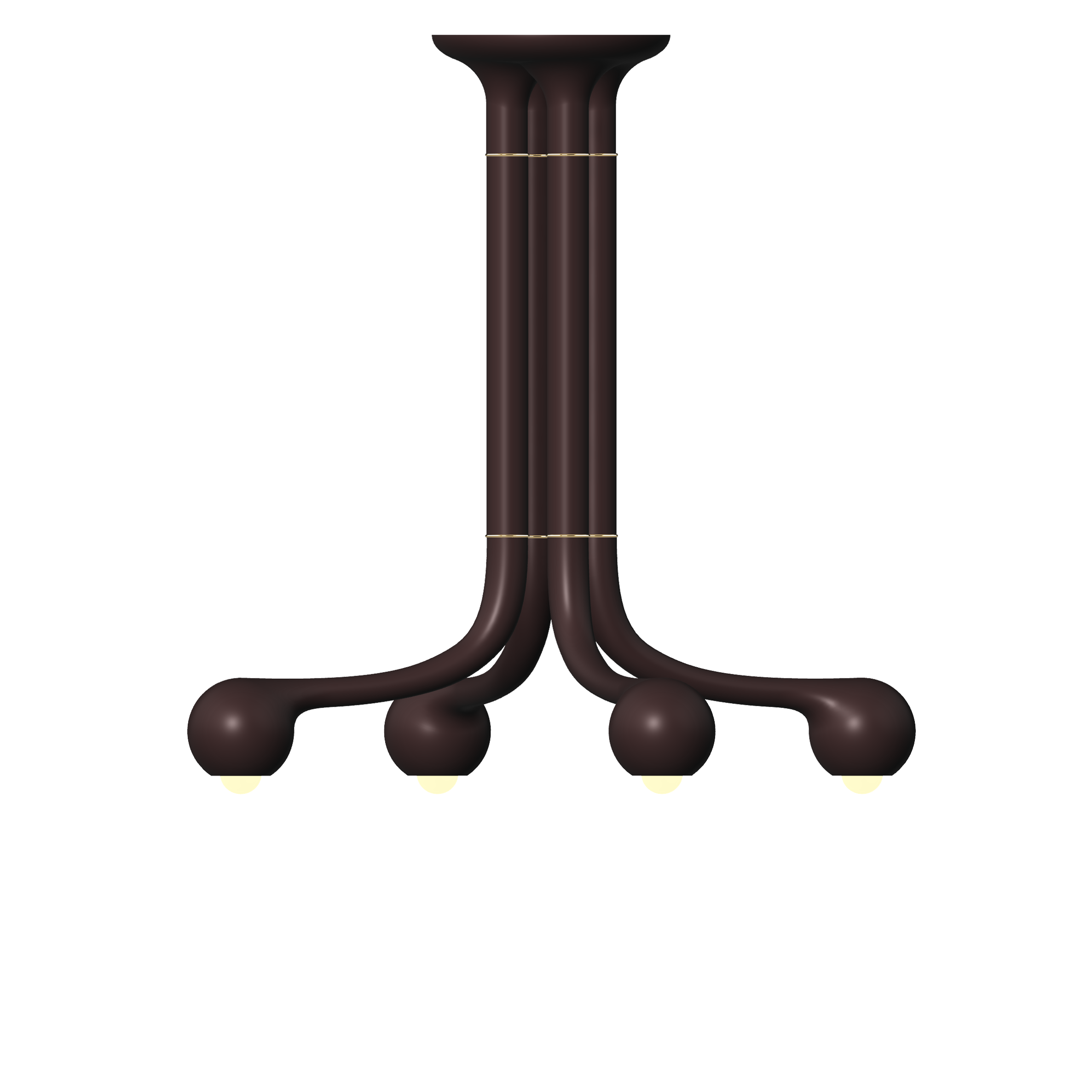 4-GLOBE CHANDELIER WITH 30" SPREAD