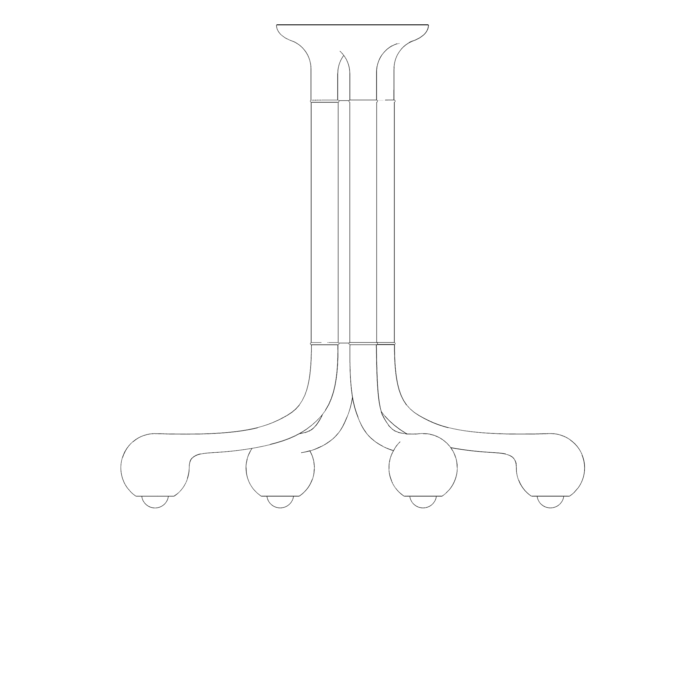 4-GLOBE CHANDELIER WITH 30" SPREAD