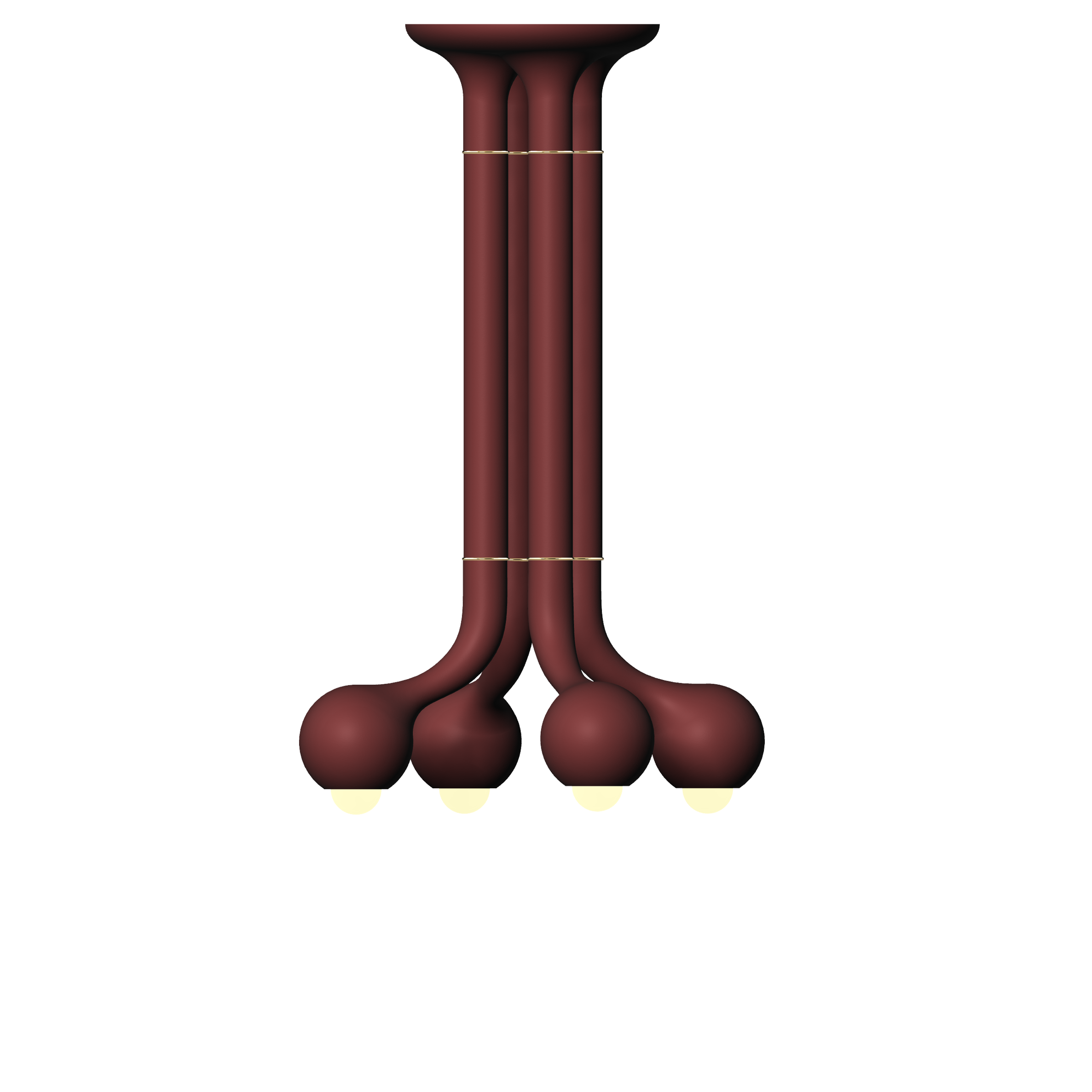 4-GLOBE CHANDELIER WITH 19" SPREAD