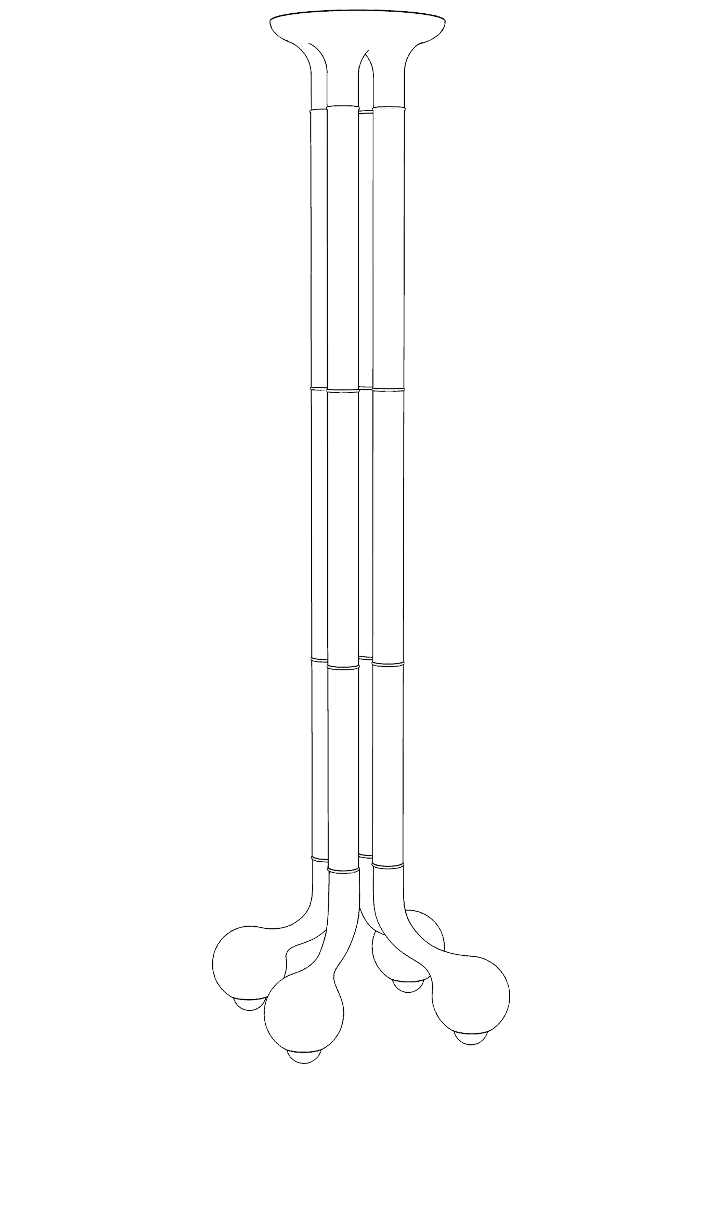 4-GLOBE CHANDELIER WITH 19" SPREAD
