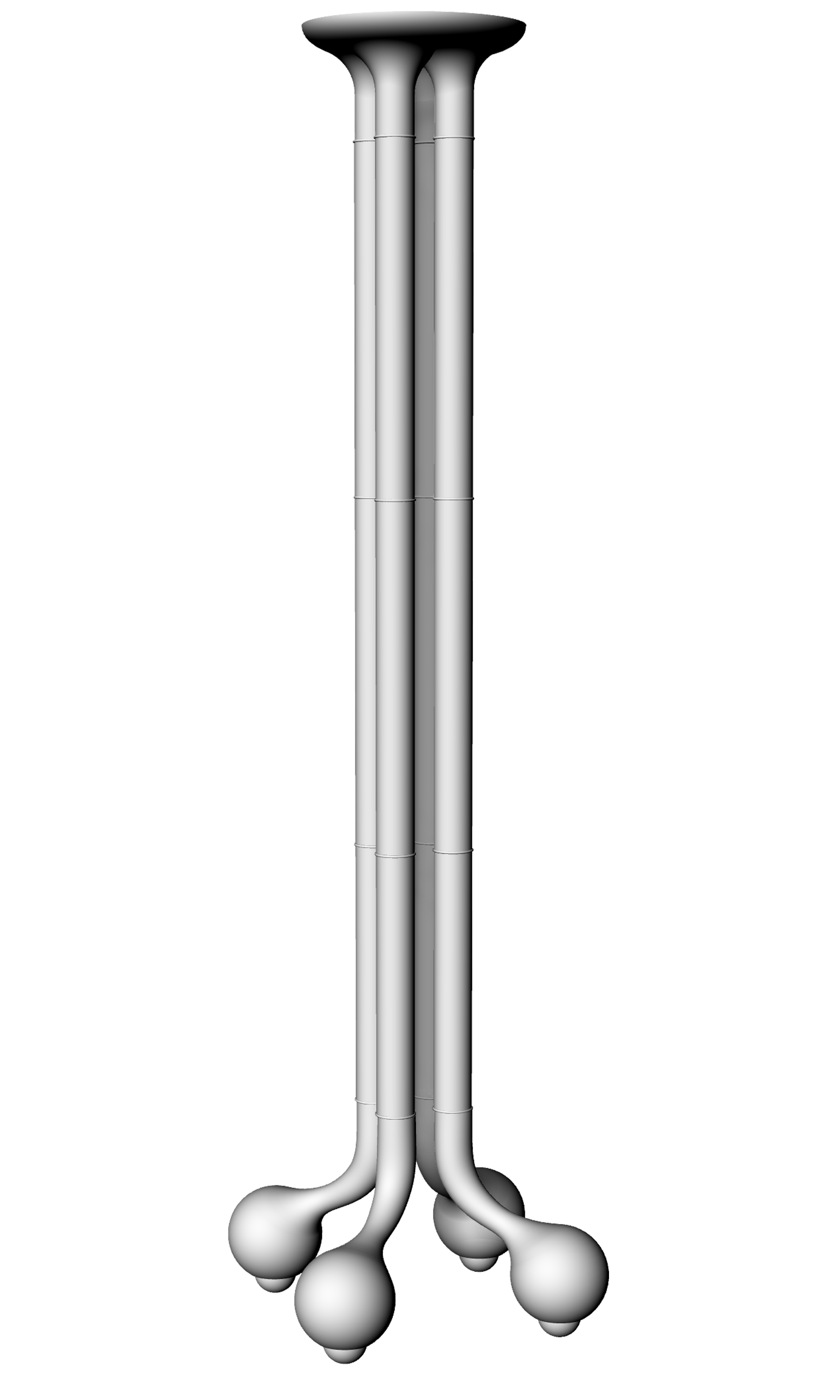 4-GLOBE CHANDELIER WITH 19" SPREAD