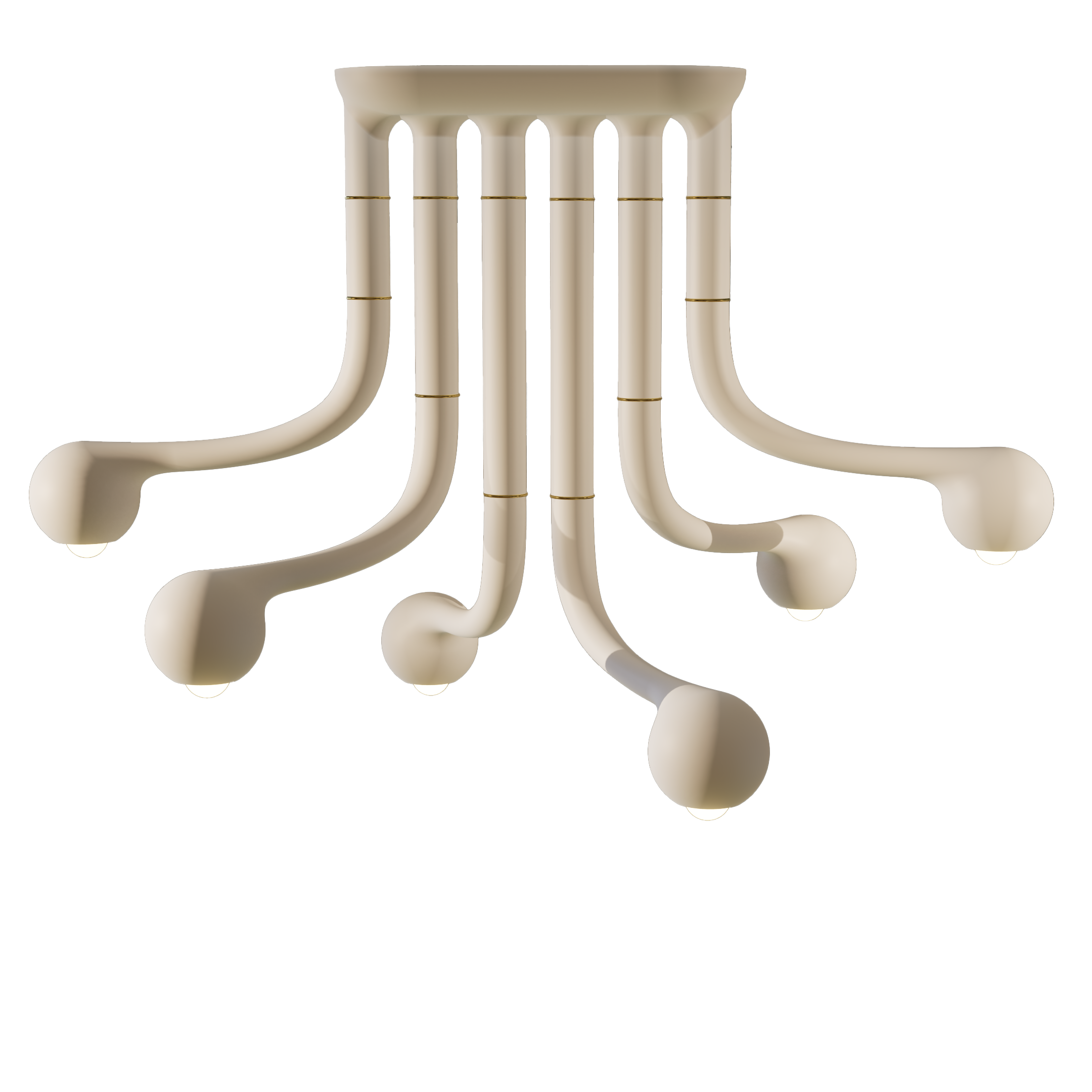 6-GLOBE CHANDELIER 28" x 42 x 26"