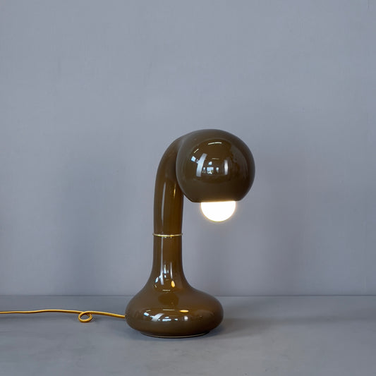 9357 Gloss Medium Brown 12” TABLE LAMP