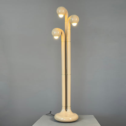 9369 Gloss Beige 54" 3-GLOBE FLOOR LAMP