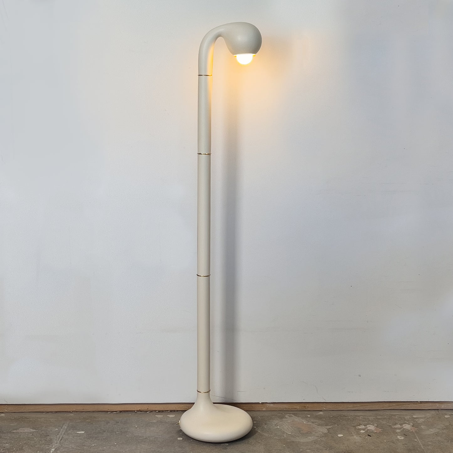 9378 Matte White 54" SINGLE GLOBE FLOOR LAMP