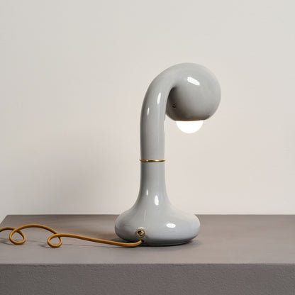 9393 Gloss Moon Grey 12” TABLE LAMP