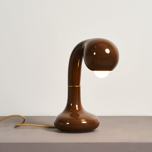 9395 Gloss Brown 12” TABLE LAMP