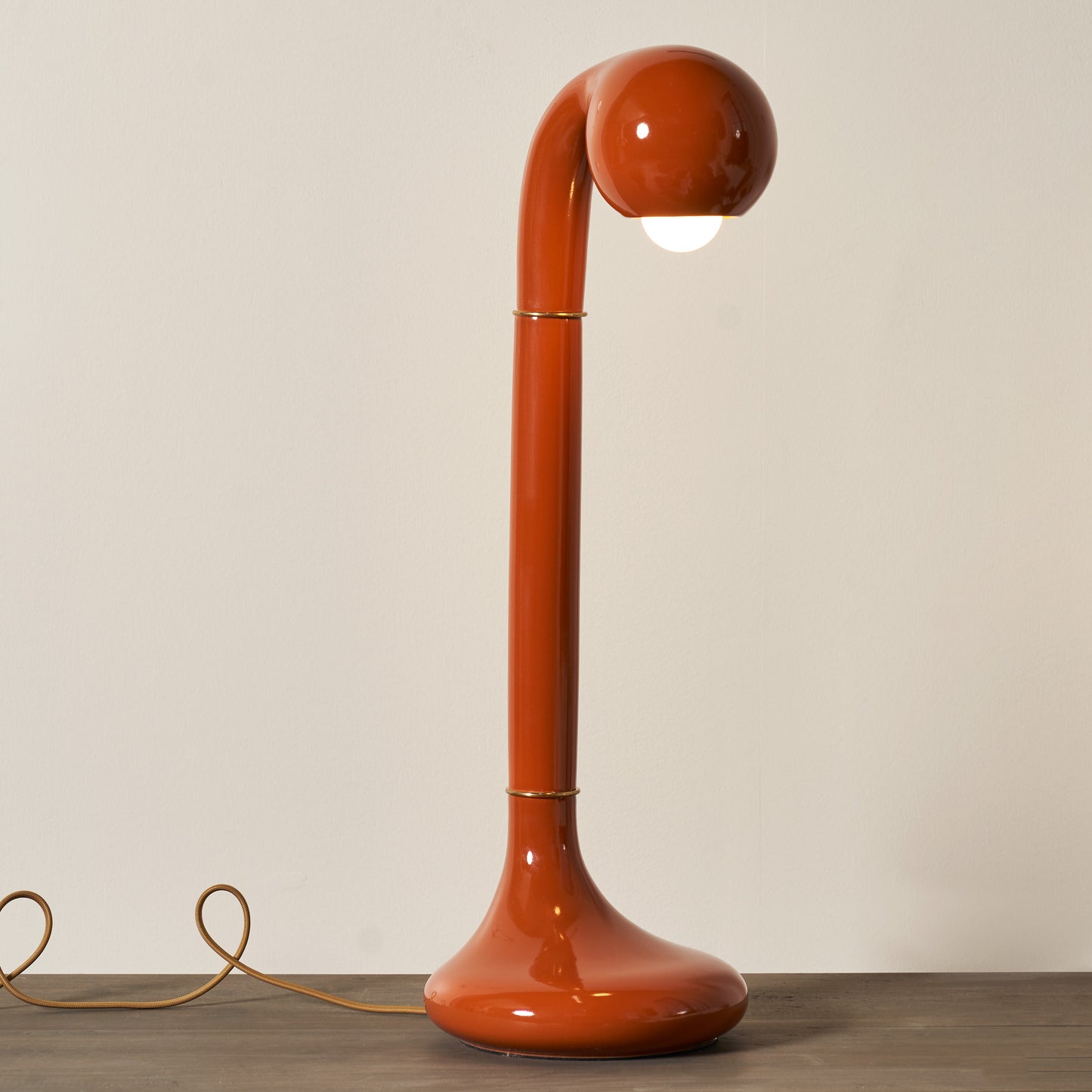 Gloss Burnt Orange 24" TABLE LAMP