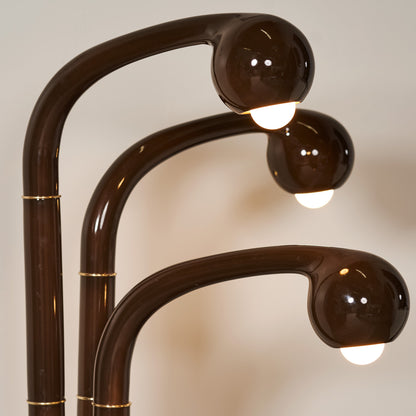 Gloss Cocoa 54" 3-GLOBE FLOOR LAMP
