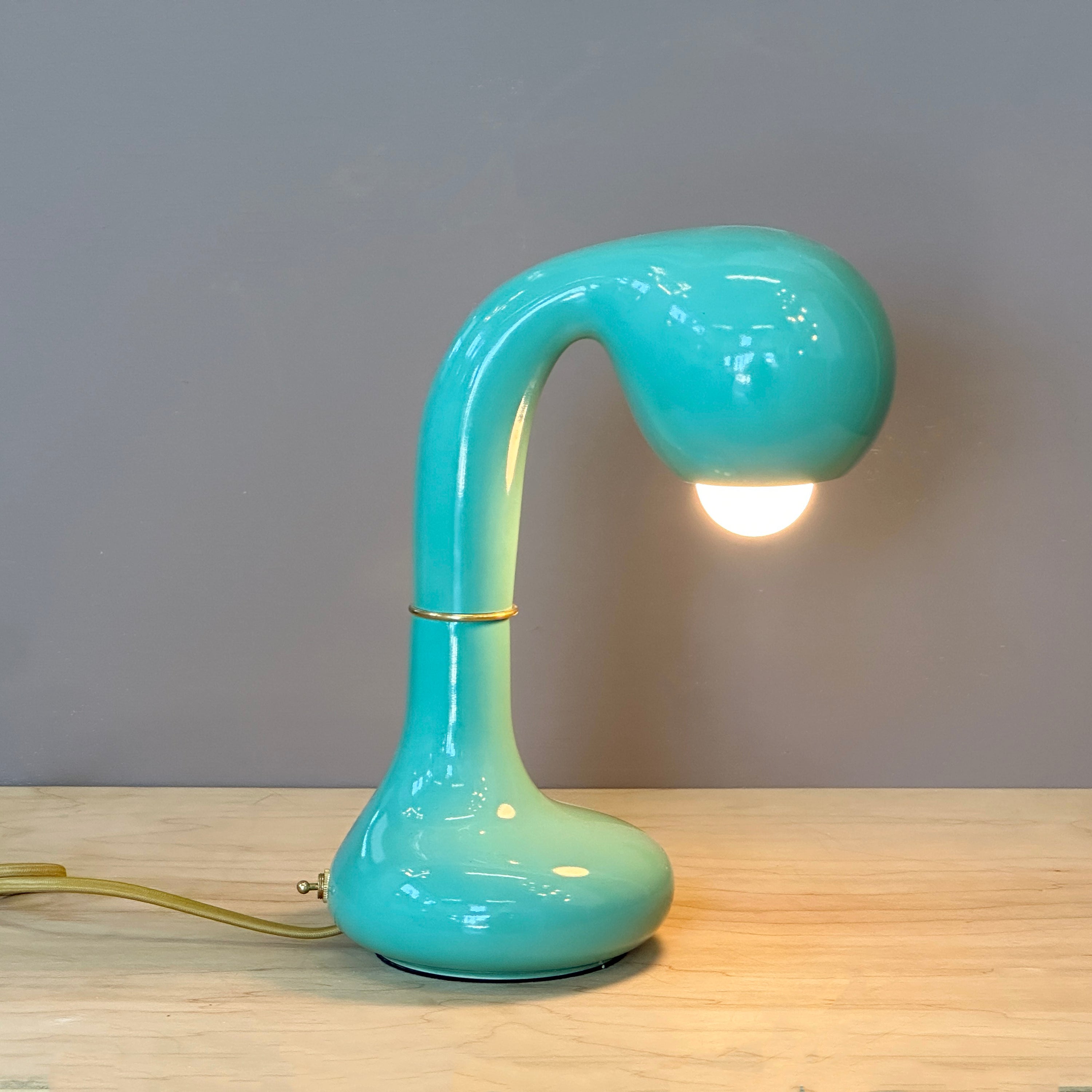 Gloss Aquamarine 12” TABLE LAMP