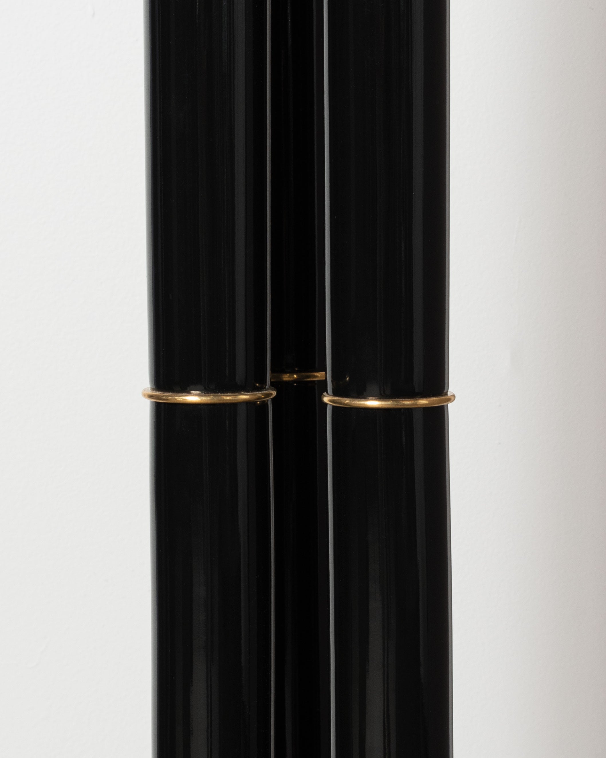 Gloss Black 54" 3-GLOBE FLOOR LAMP