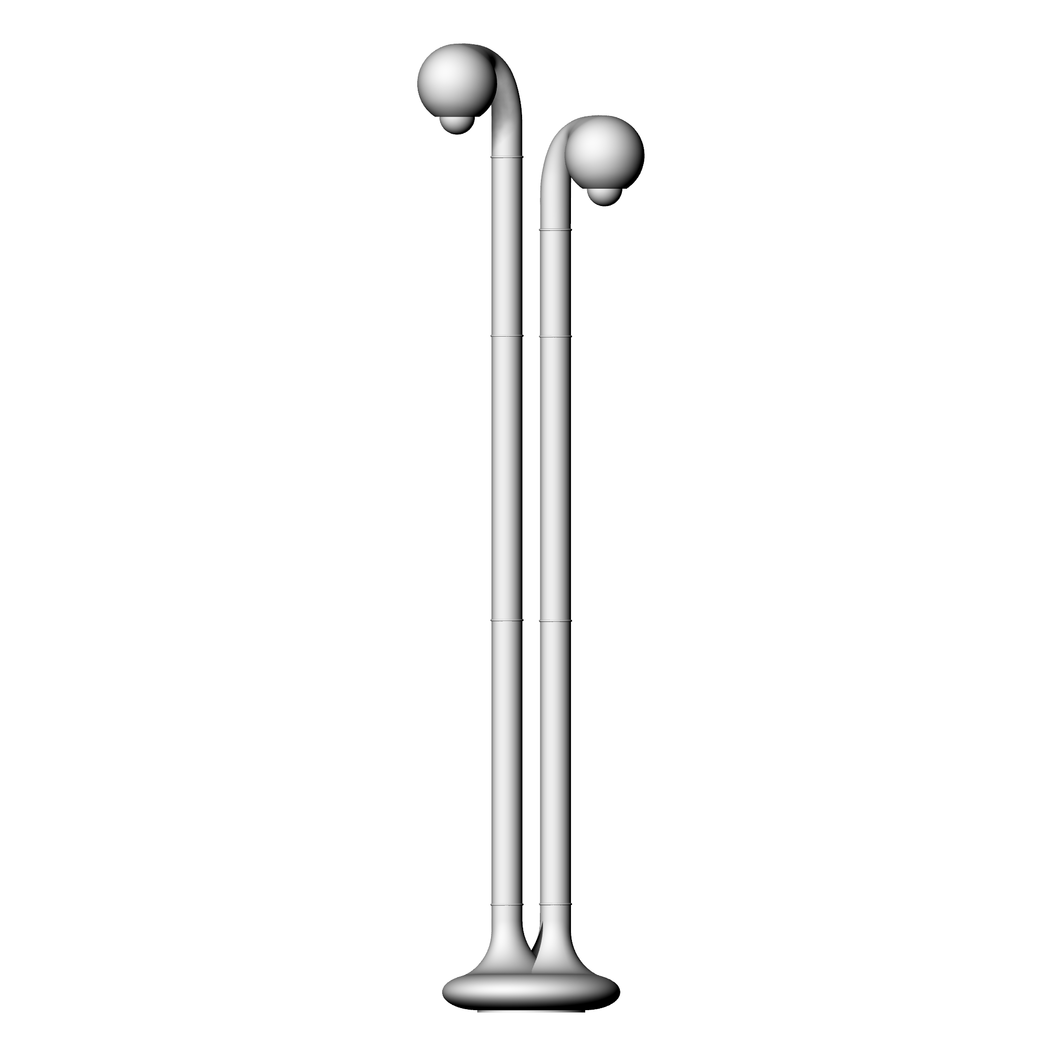 54" 2-GLOBE FLOOR LAMP