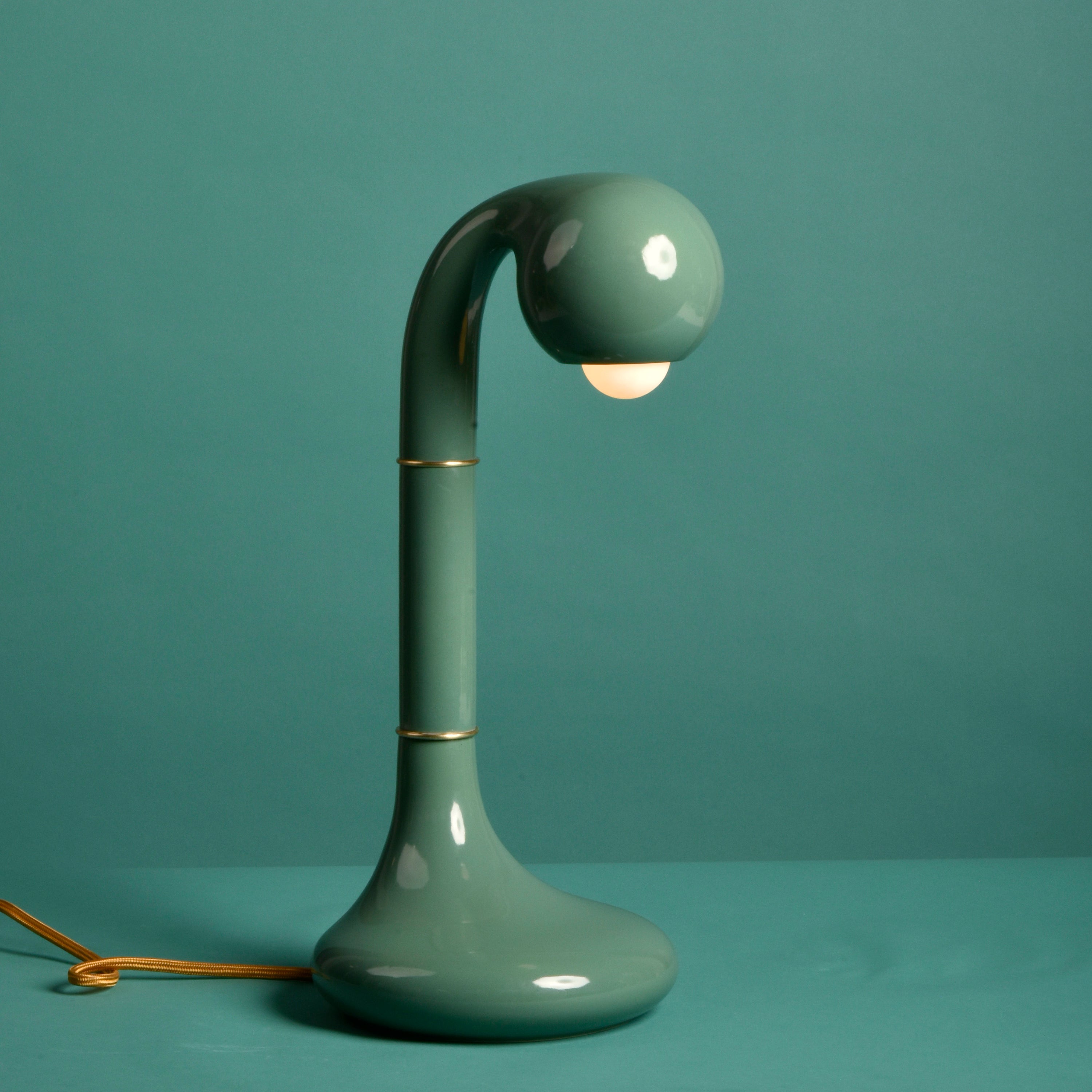 Gloss Teal 18" TABLE LAMP