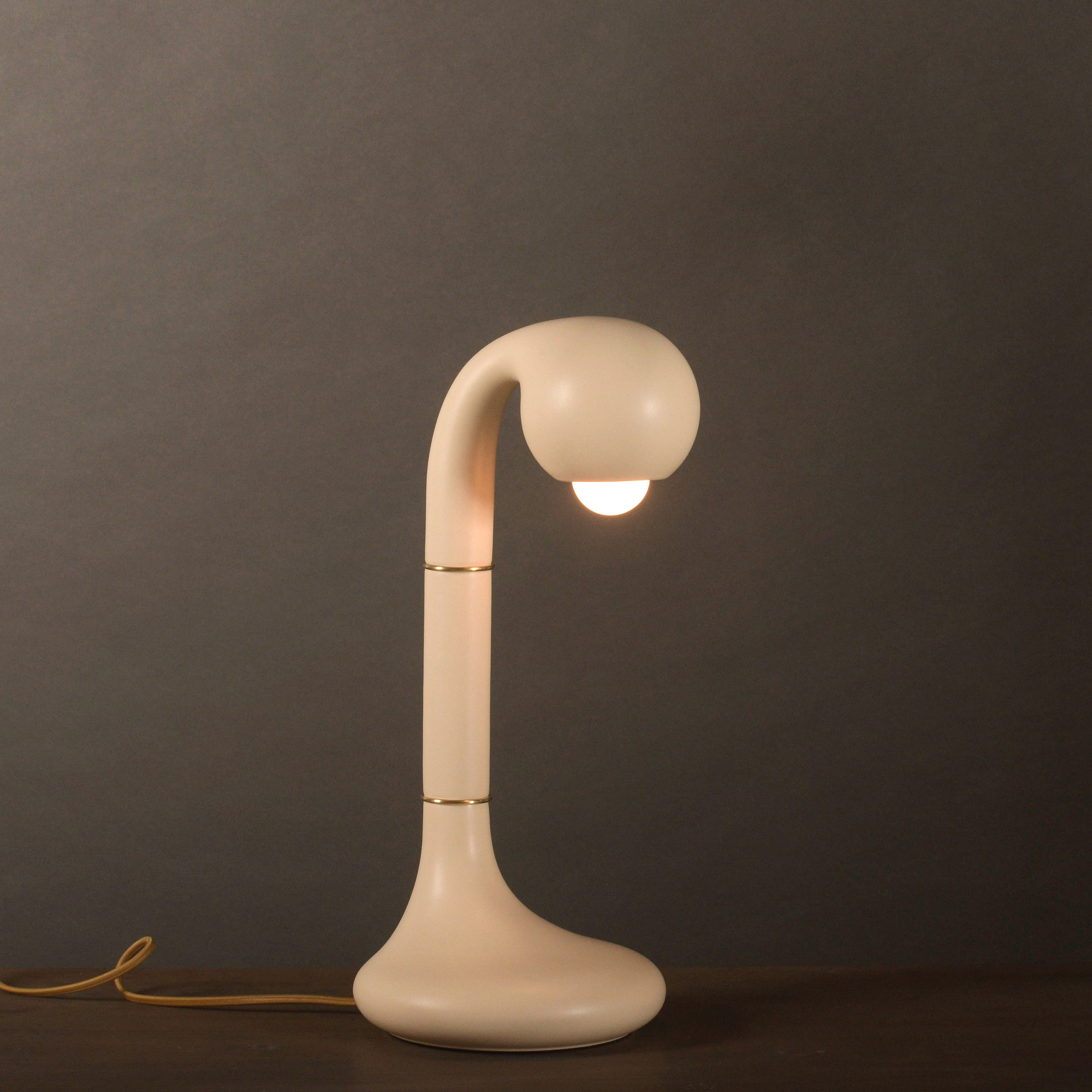 Matte Cream 18" TABLE LAMP