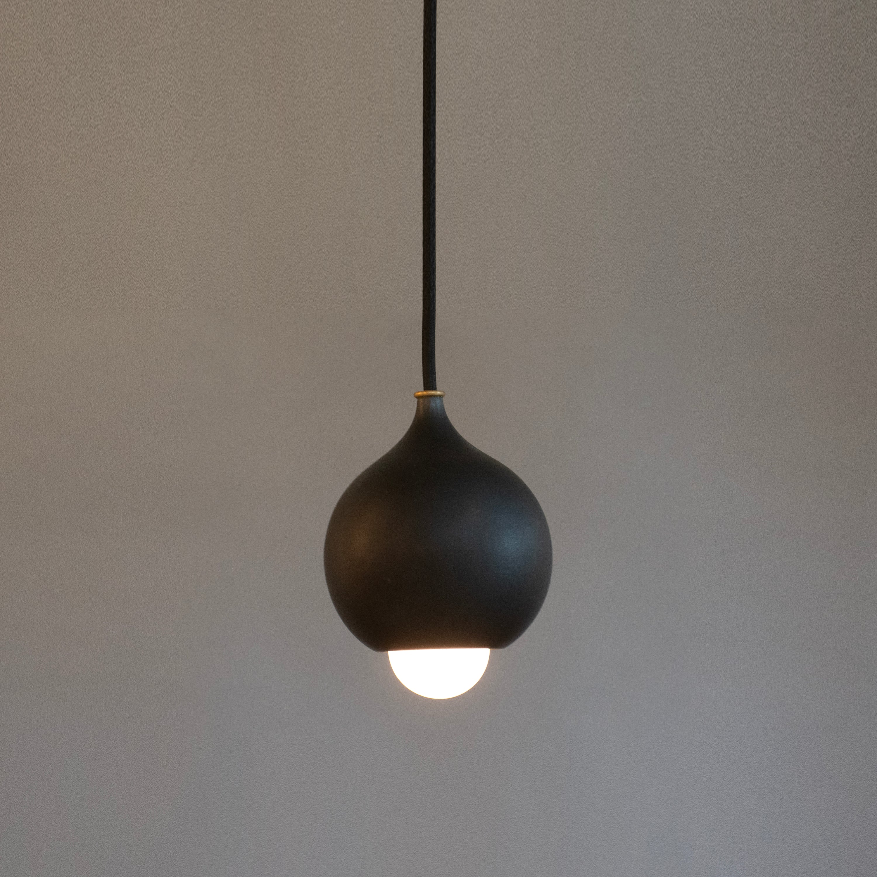 Matte Black Droplet Pendant