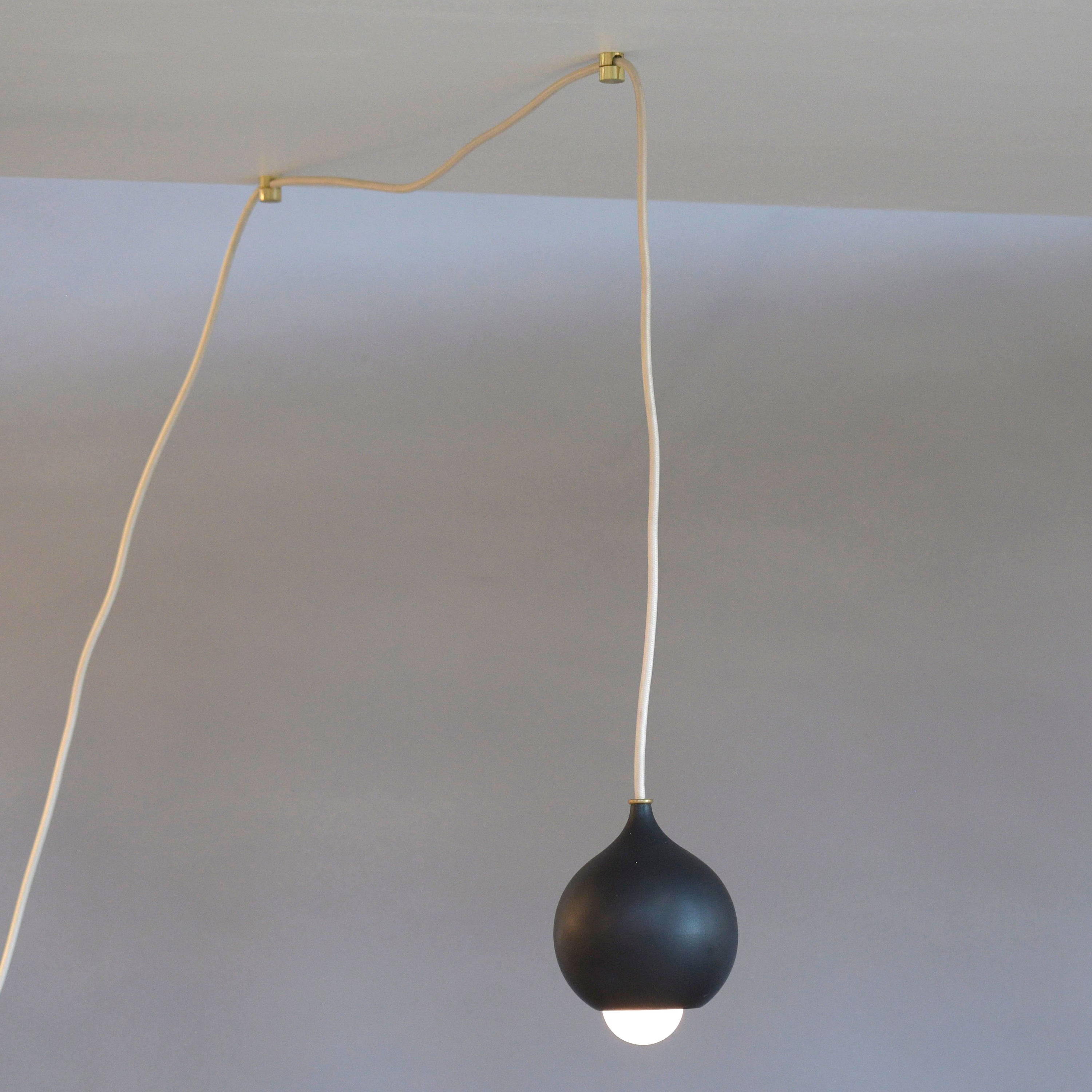 Matte Black Droplet Pendant