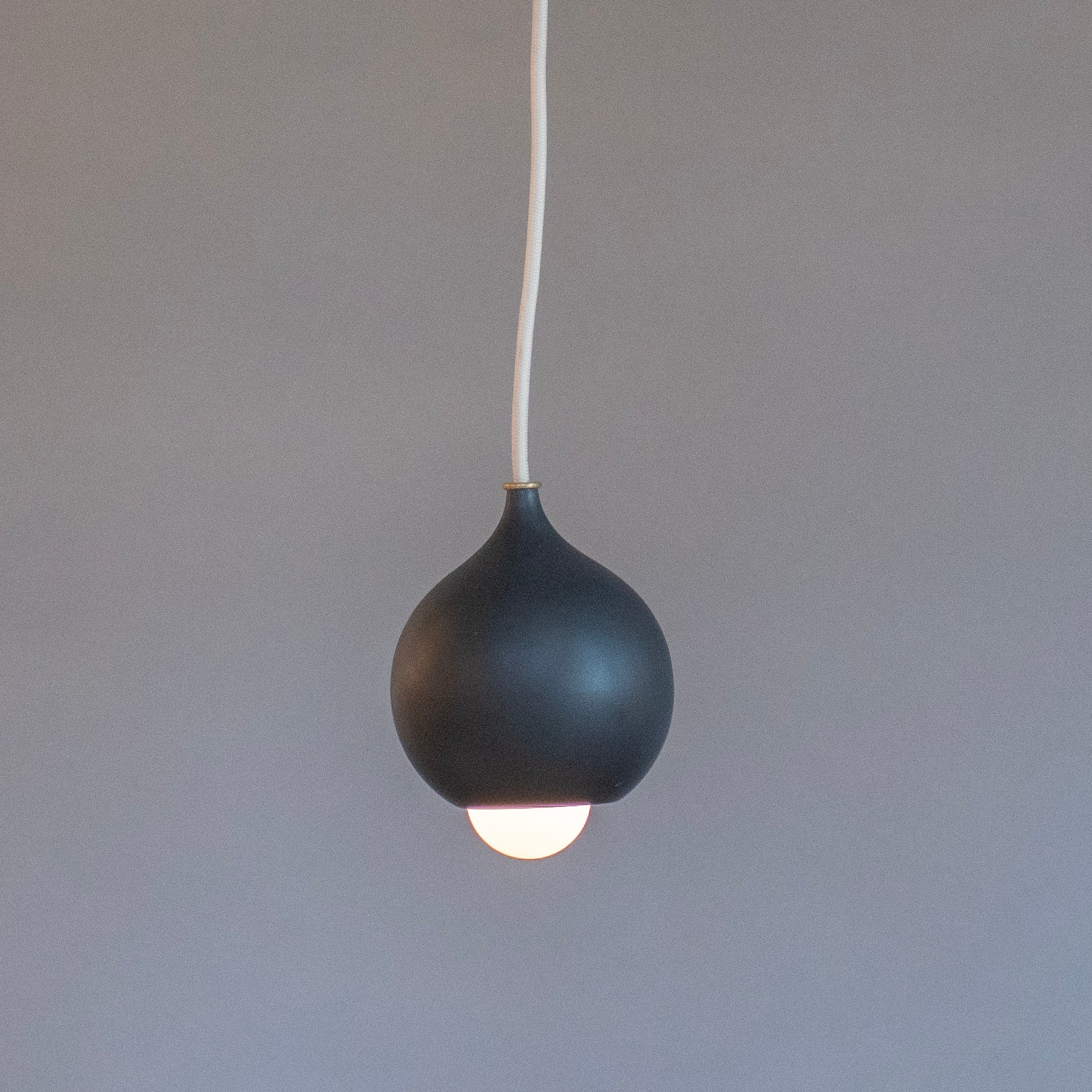 Matte Black Droplet Pendant