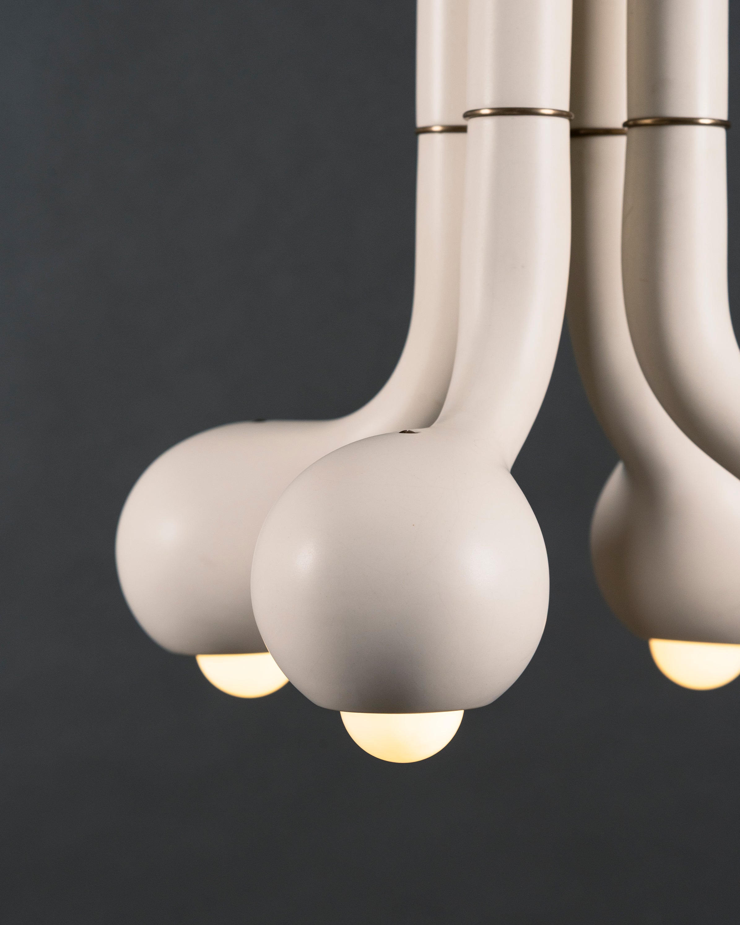 Matte White 4-GLOBE CHANDELIER 24" x 18"