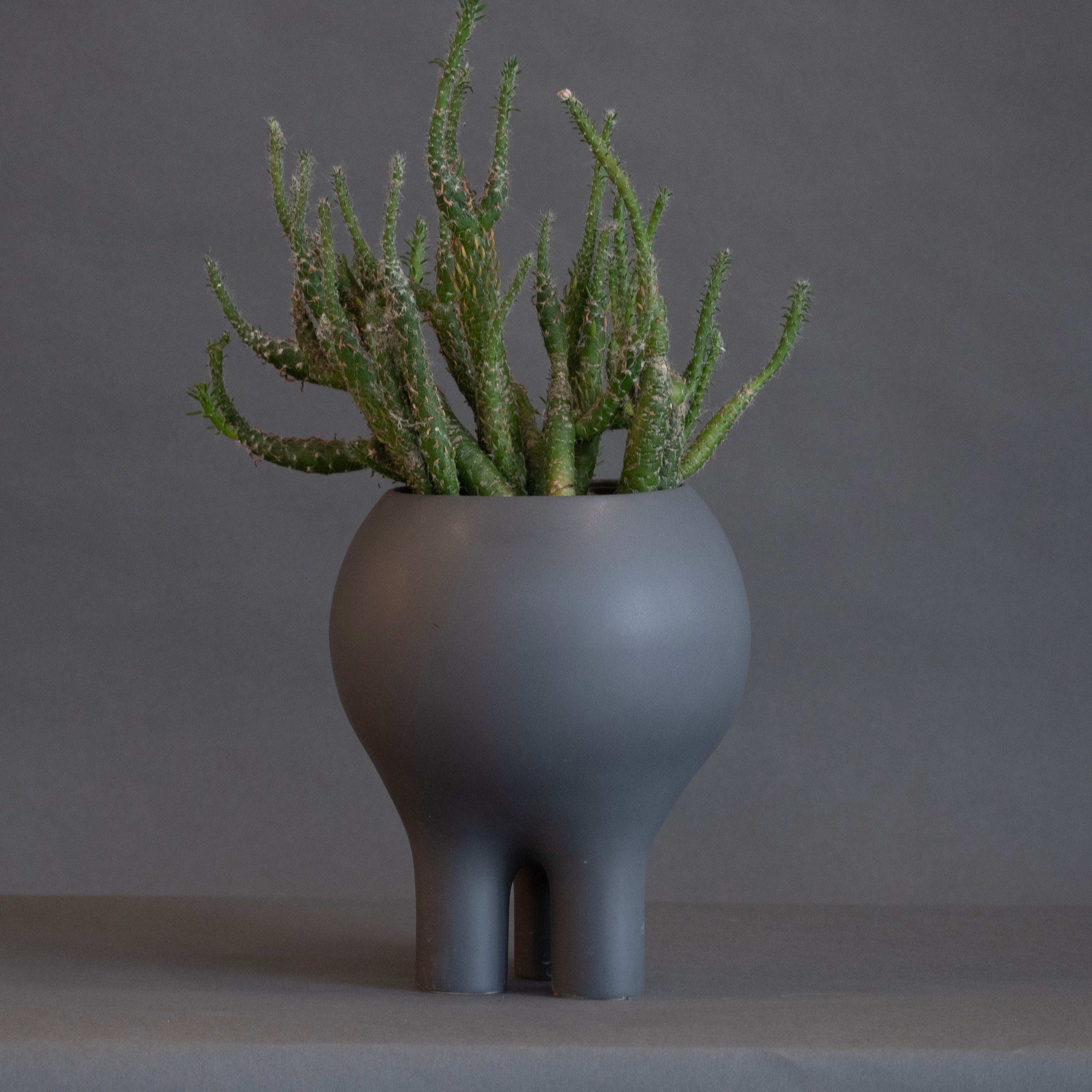 charcoal planter pot Matte Charcoal 10" x 8" Planter