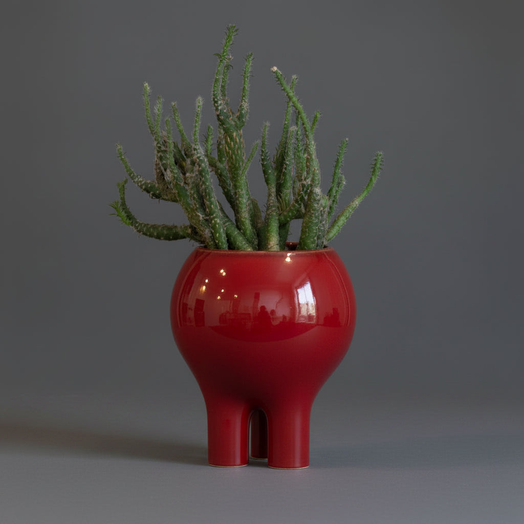 charcoal in plant pots Matte Charcoal 10" x 8" Planter