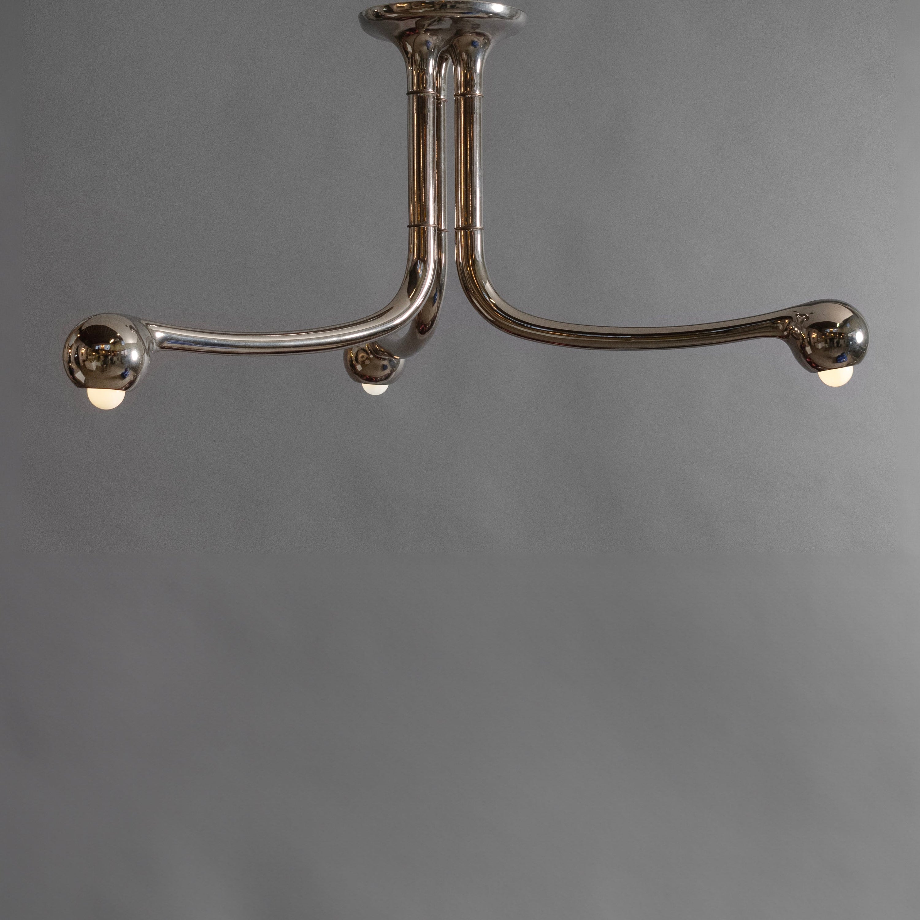 Palladium 3-GLOBE CHANDELIER 24" x 48"